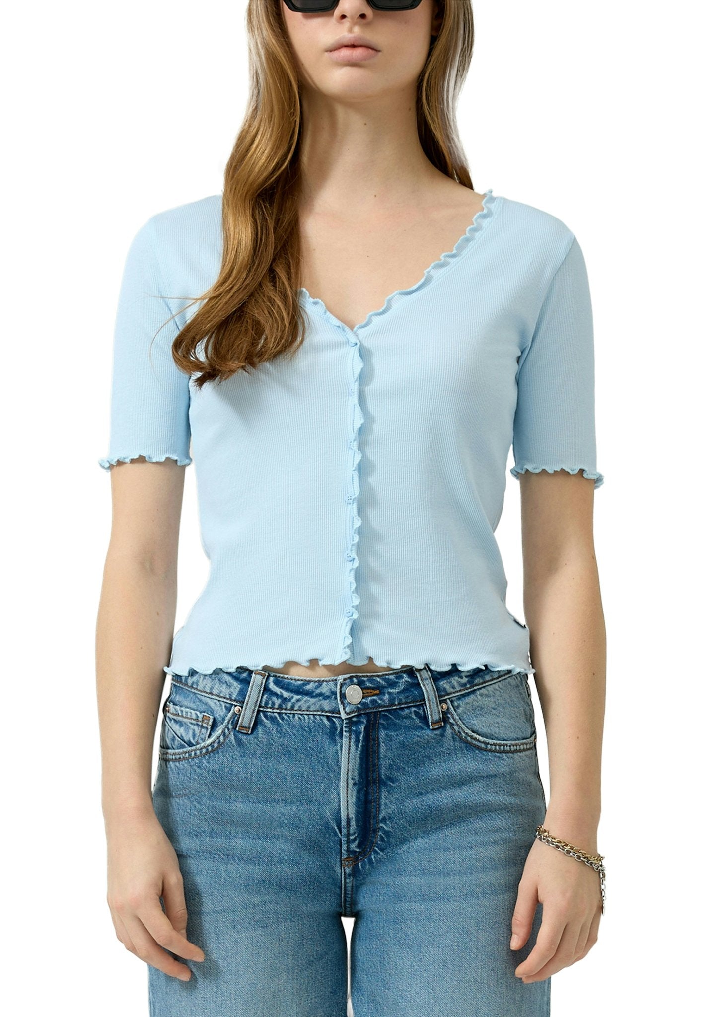 QS by S.Oliver Damen T-Shirts Blue