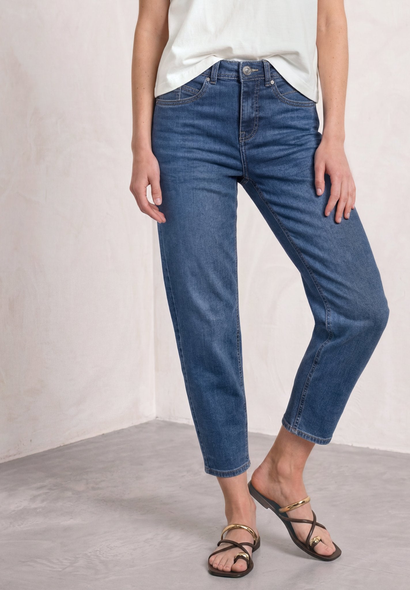 Street One Damen Hosen  Medium Bl