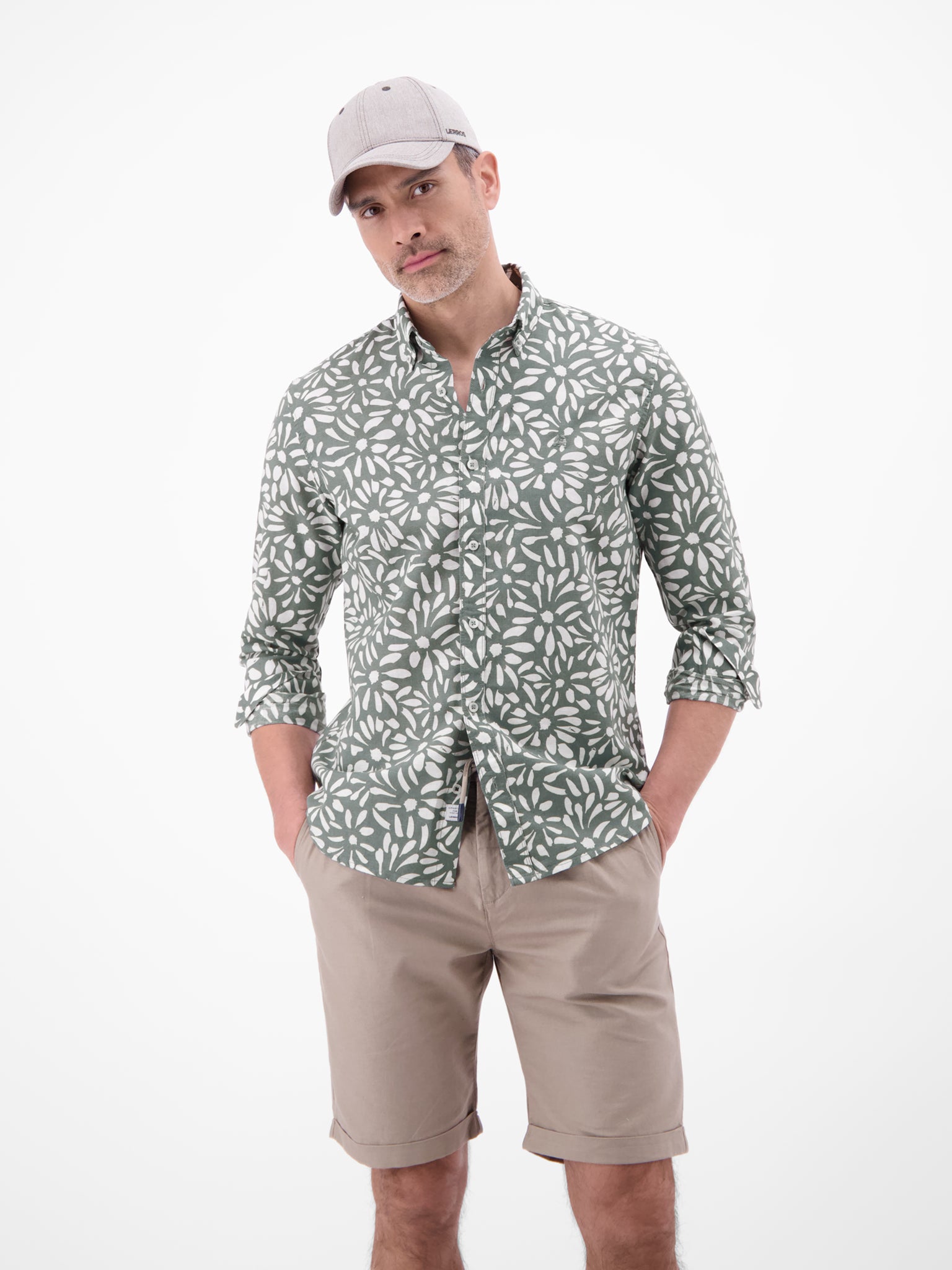 Lerros Herren Hemden Storm Grey