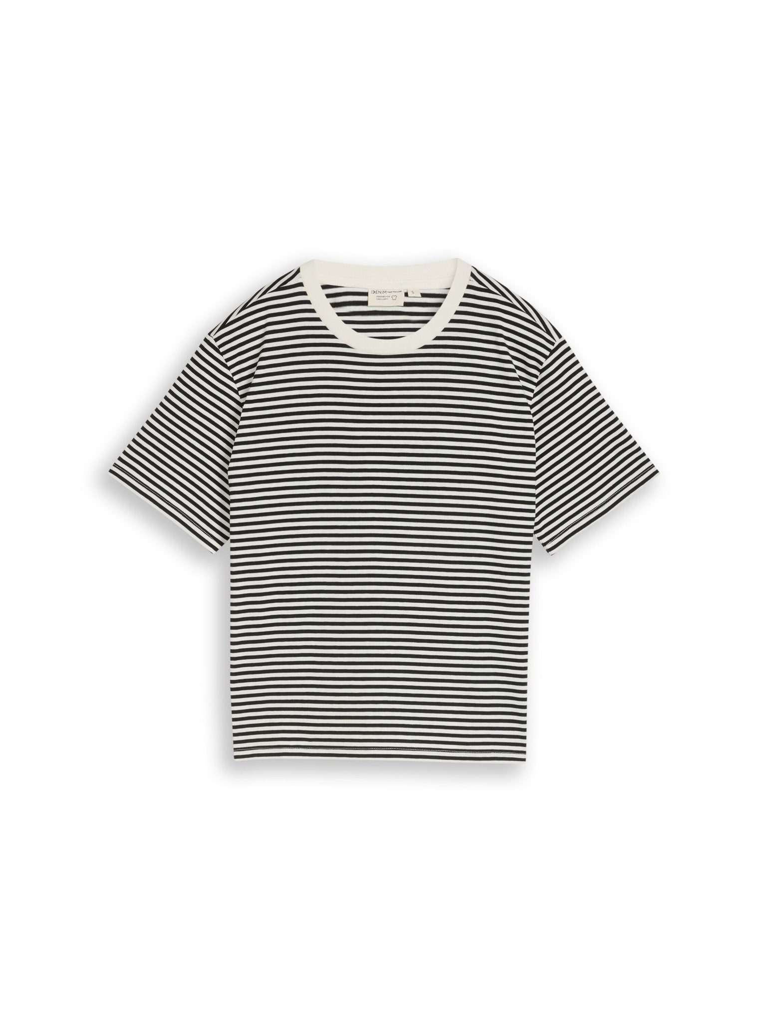 Tom Tailor denim Damen T-Shirts Black White Str