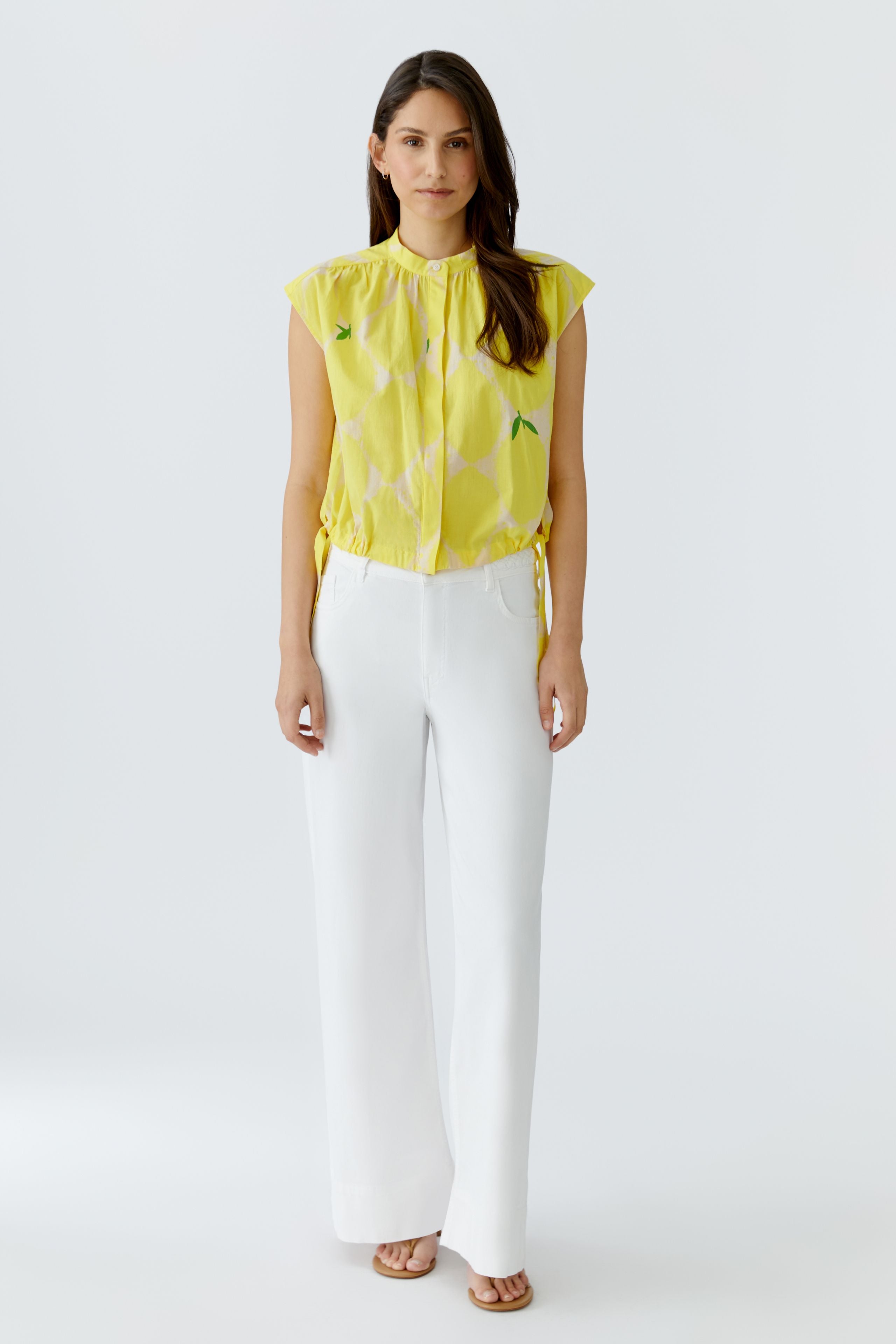 Oui Damen Blusen Yellow Sto