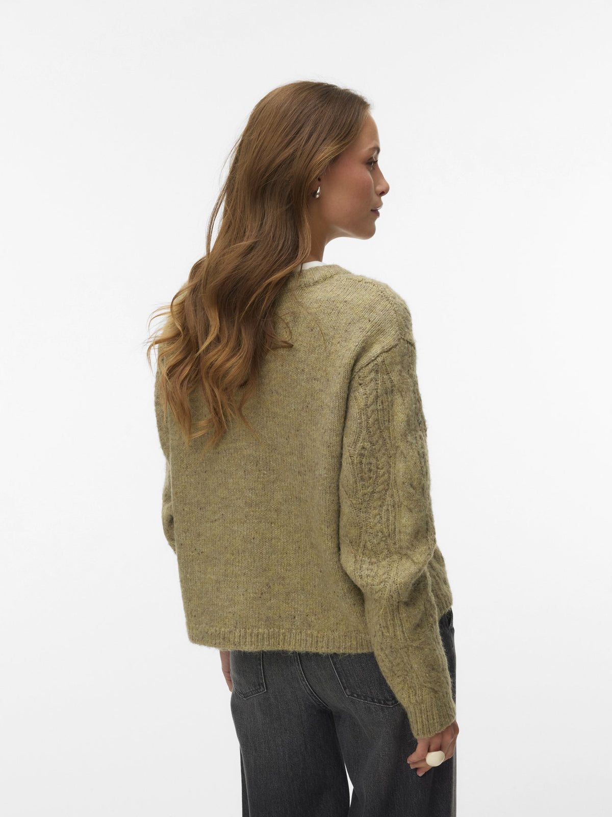 Vero Moda Damen Strickjacken Oil Green/Melan