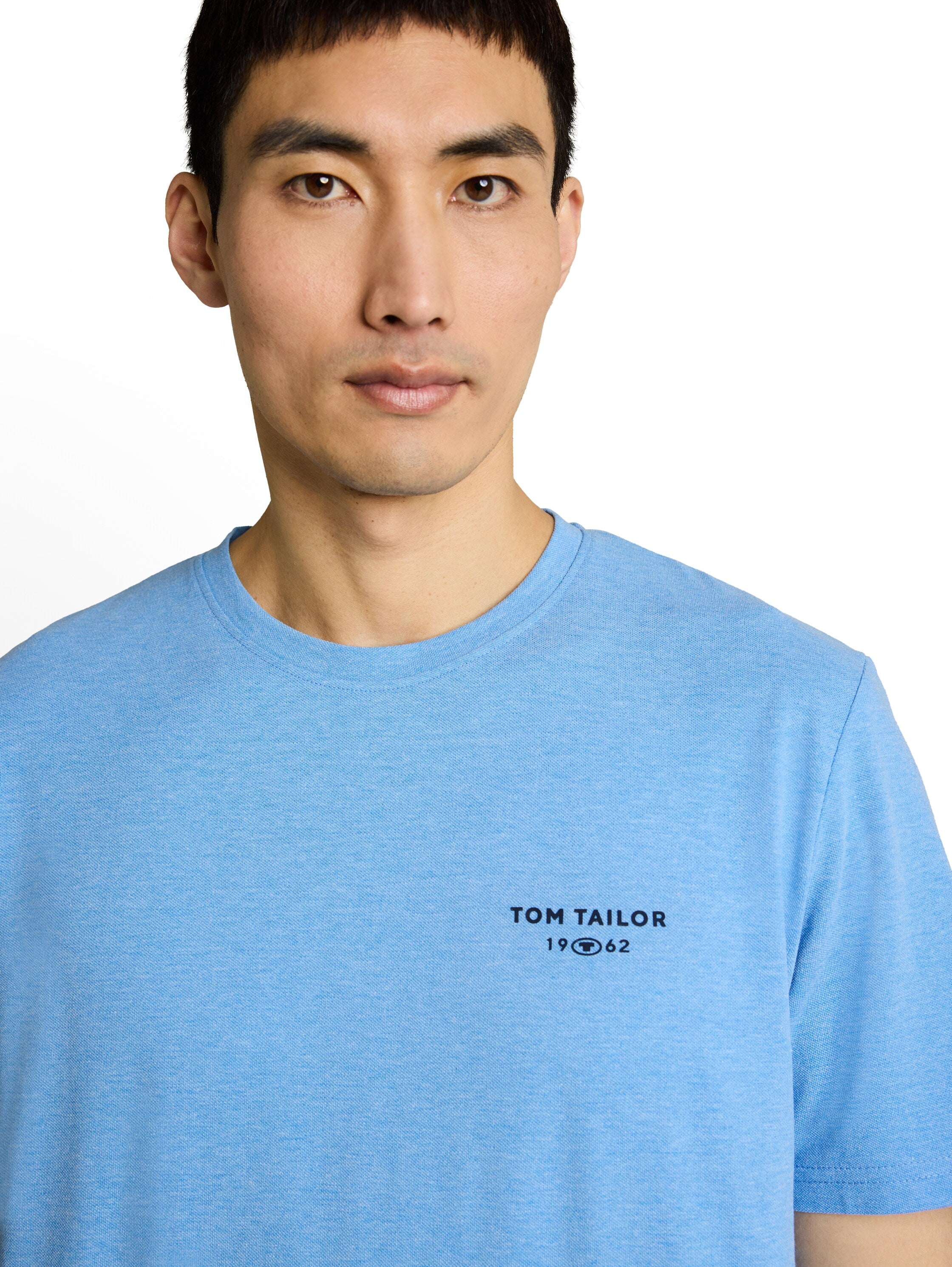Tom Tailor Herren T-Shirts kurz Surf Blue