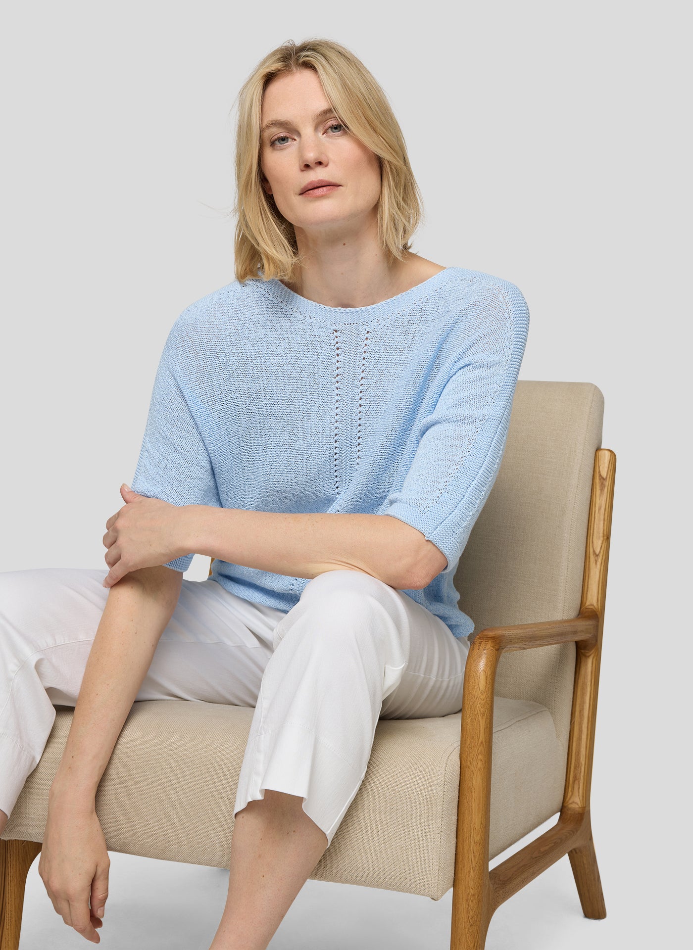 Rabe Damen Pullover Himmelblau