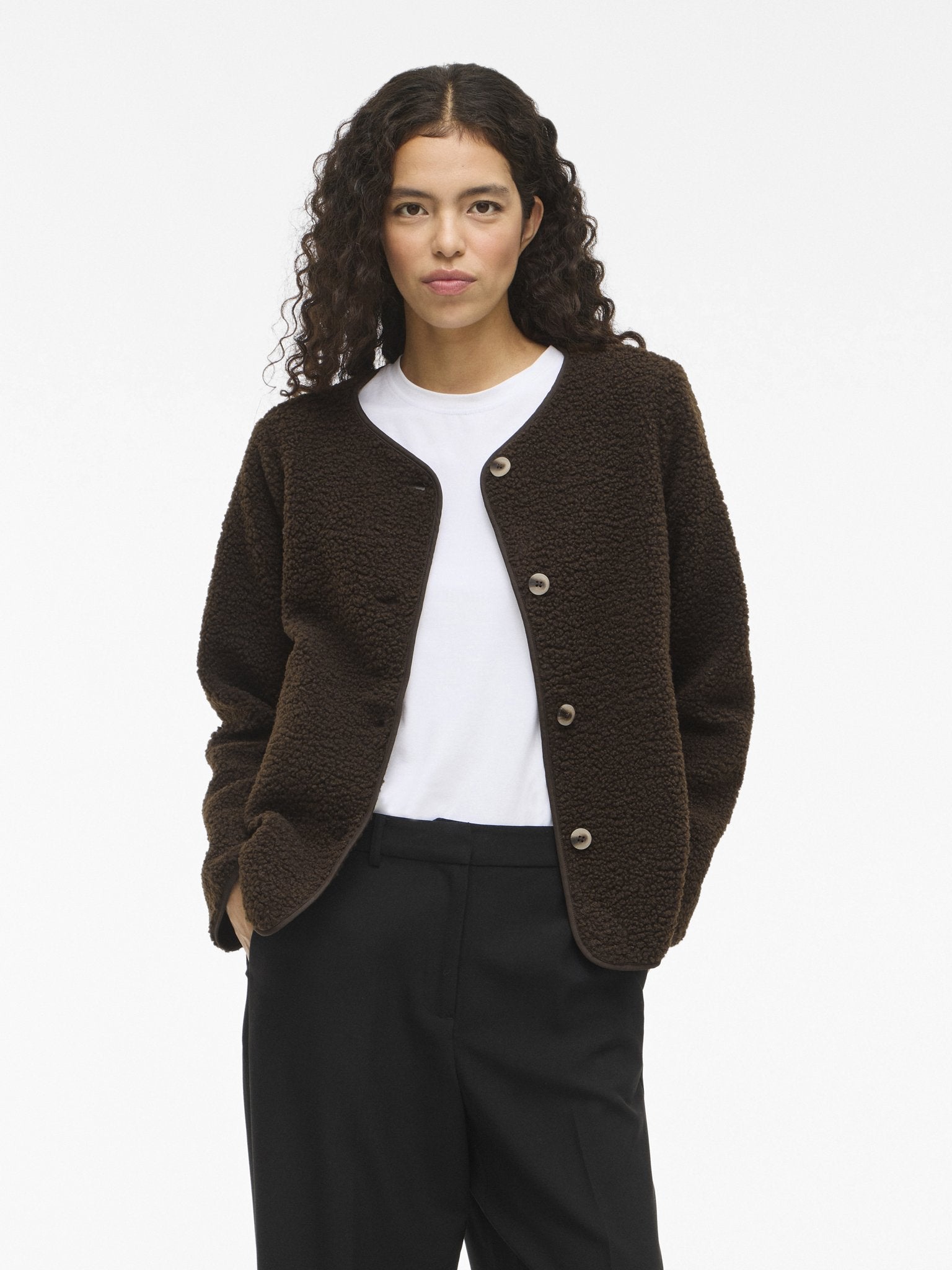 Vila Damen Jacken Coffee Bean