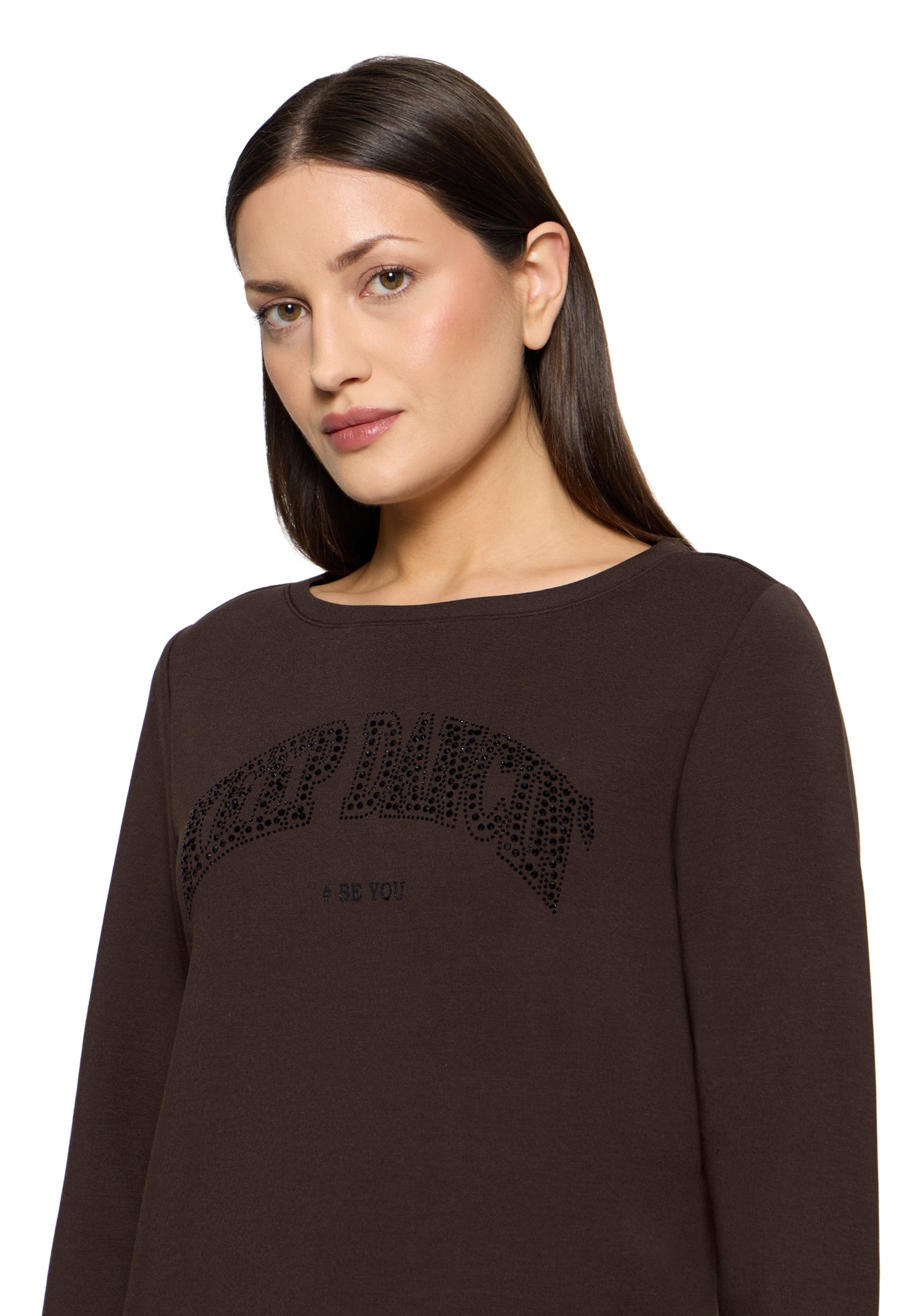 Cartoon Damen Sweatshirts Patch Brown/Bla