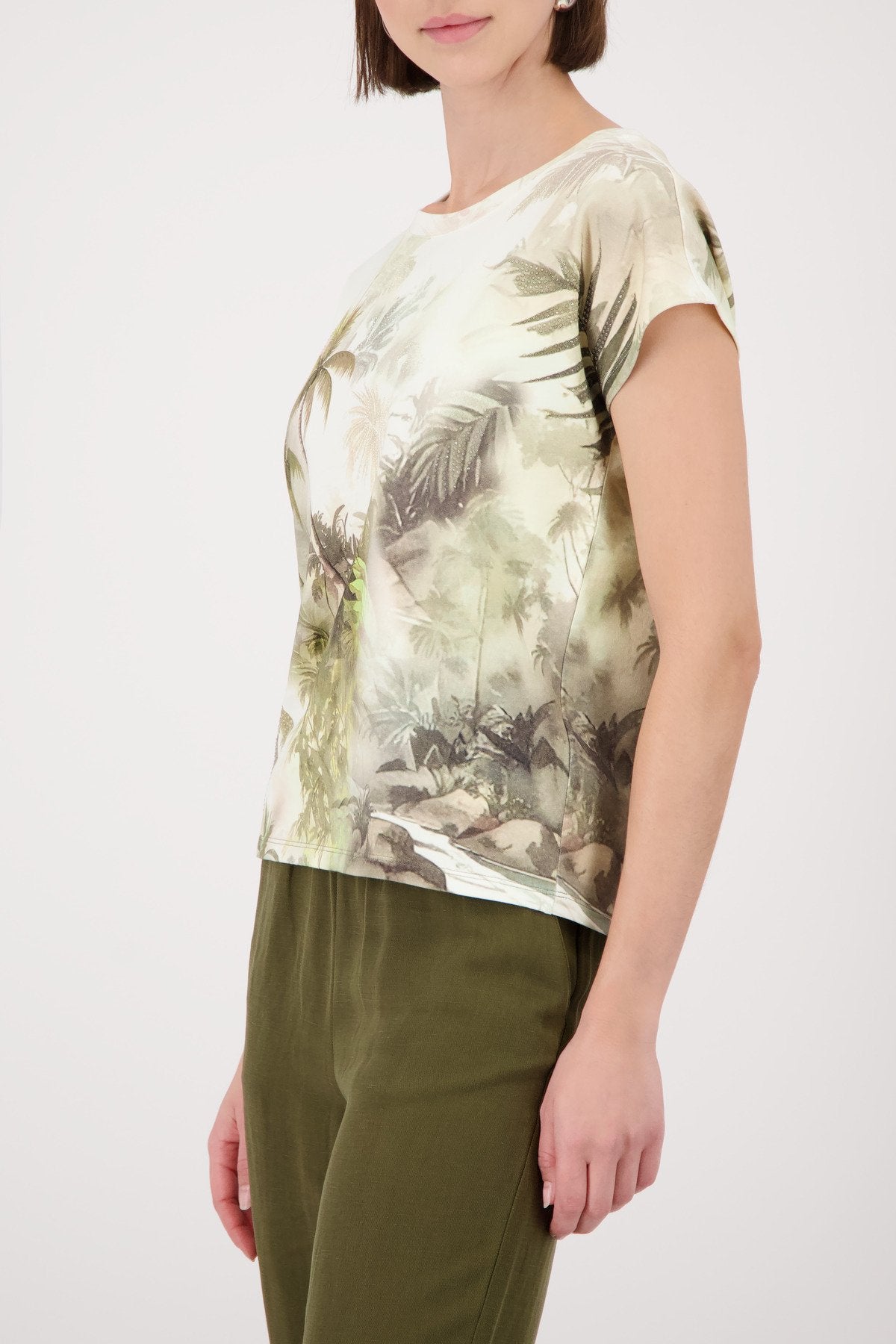 Monari Damen T-Shirts  Olive Gemus