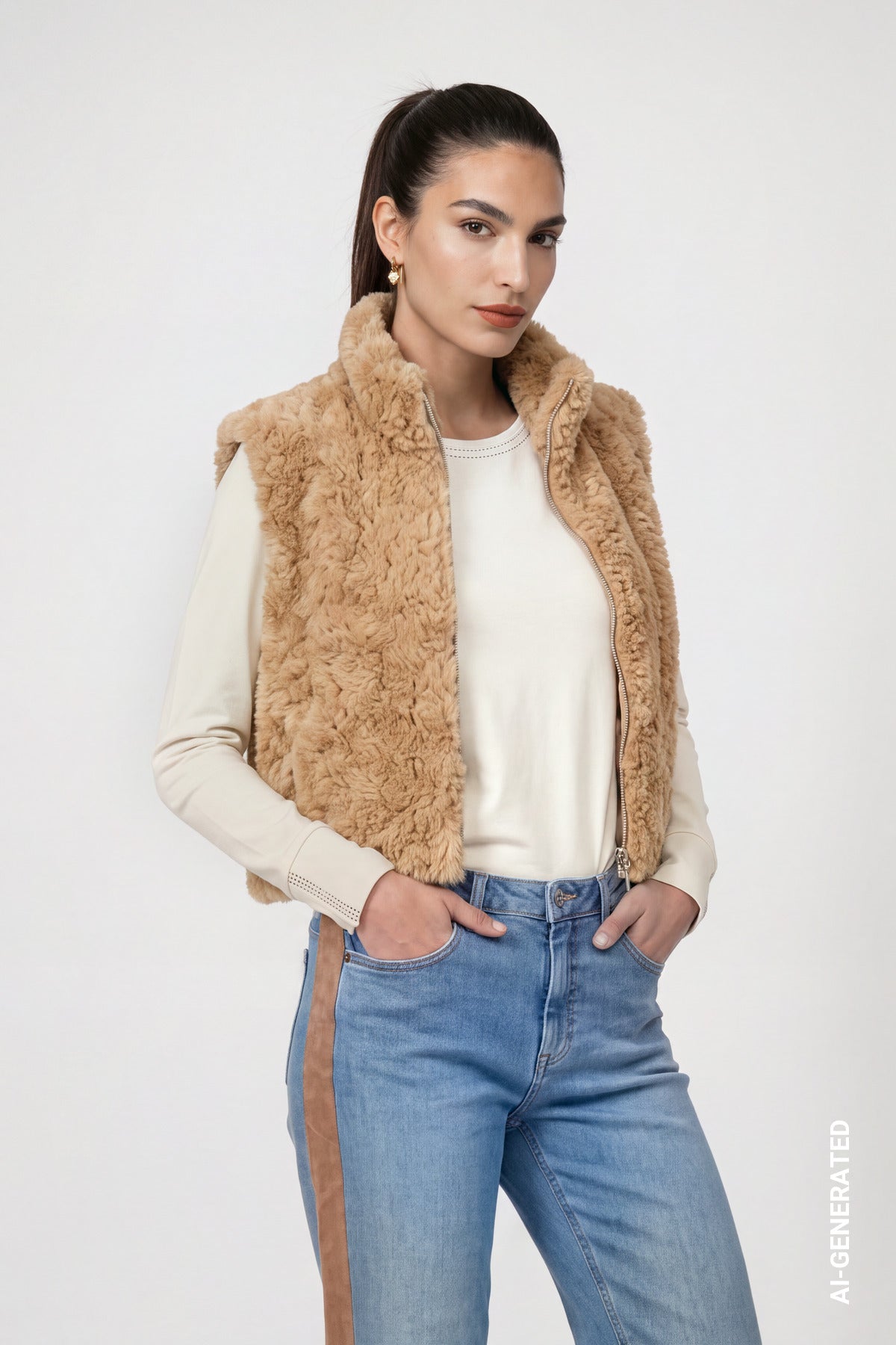Monari Damen Outdoorwesten  Brown Sugar