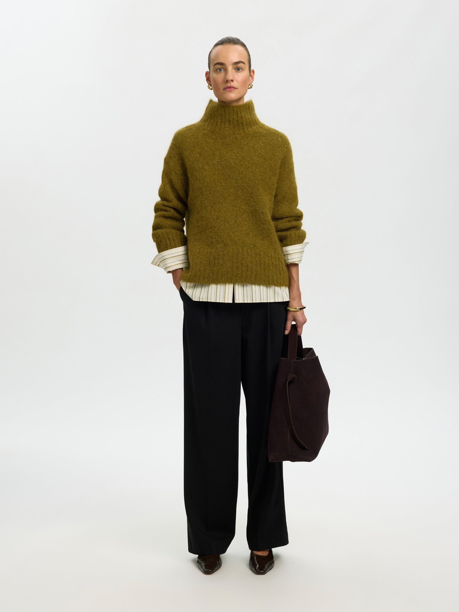 Selected Femme Damen Pullover Fir Green