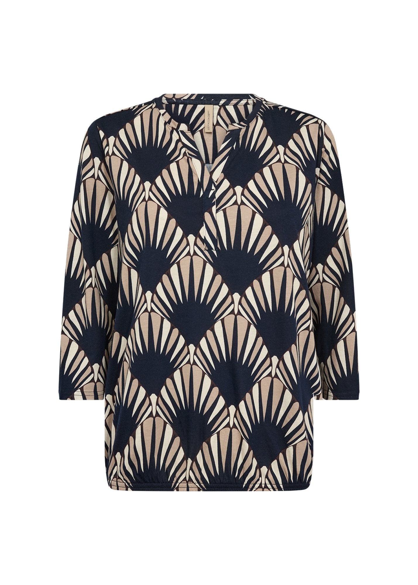 Soya Concept Damen Blusen kurz Navy Combi