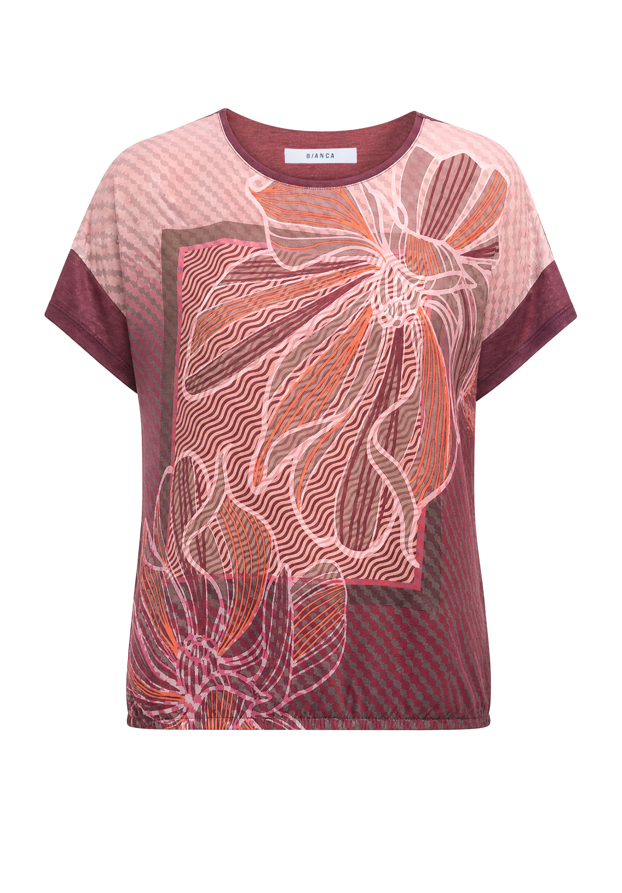 Bianca Damen T-Shirts Dark Barolo