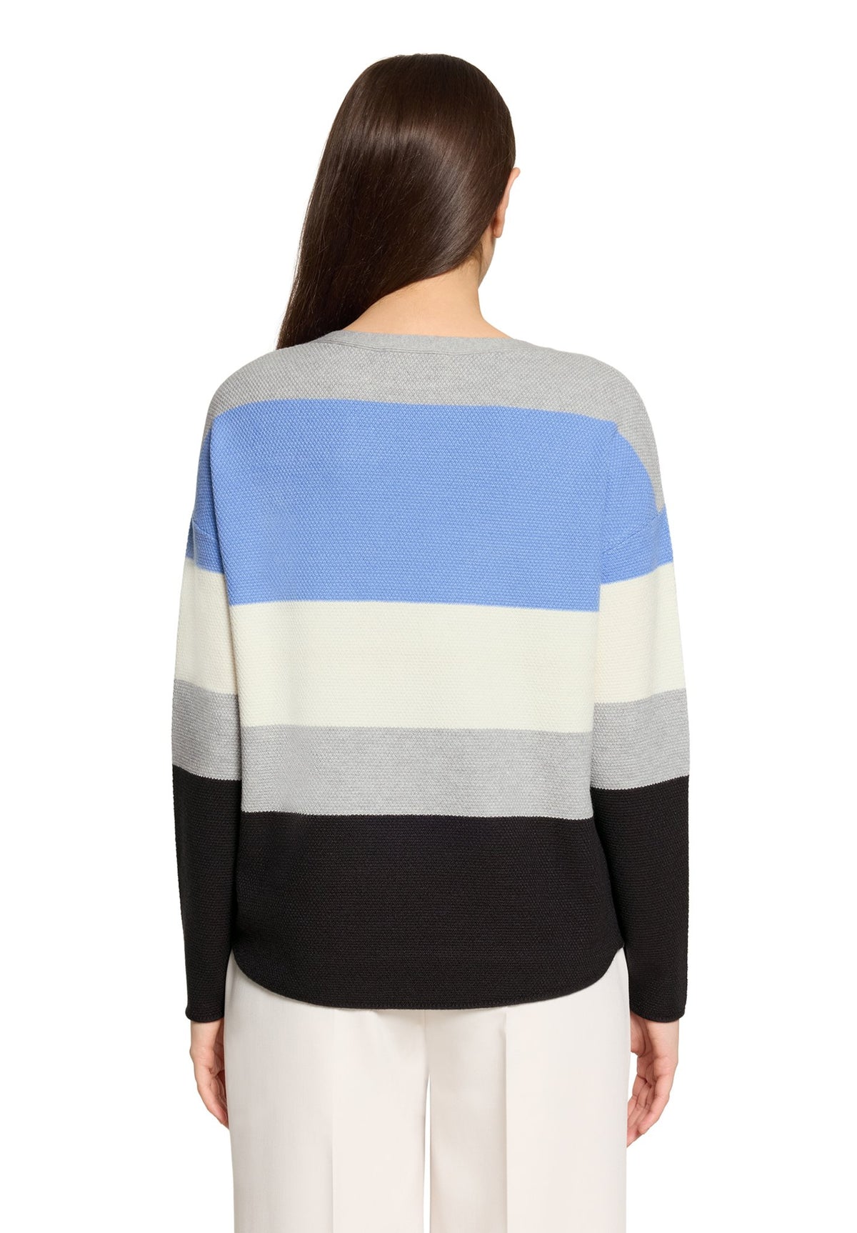 Betty & Co Damen Pullover Light Blue/Grey