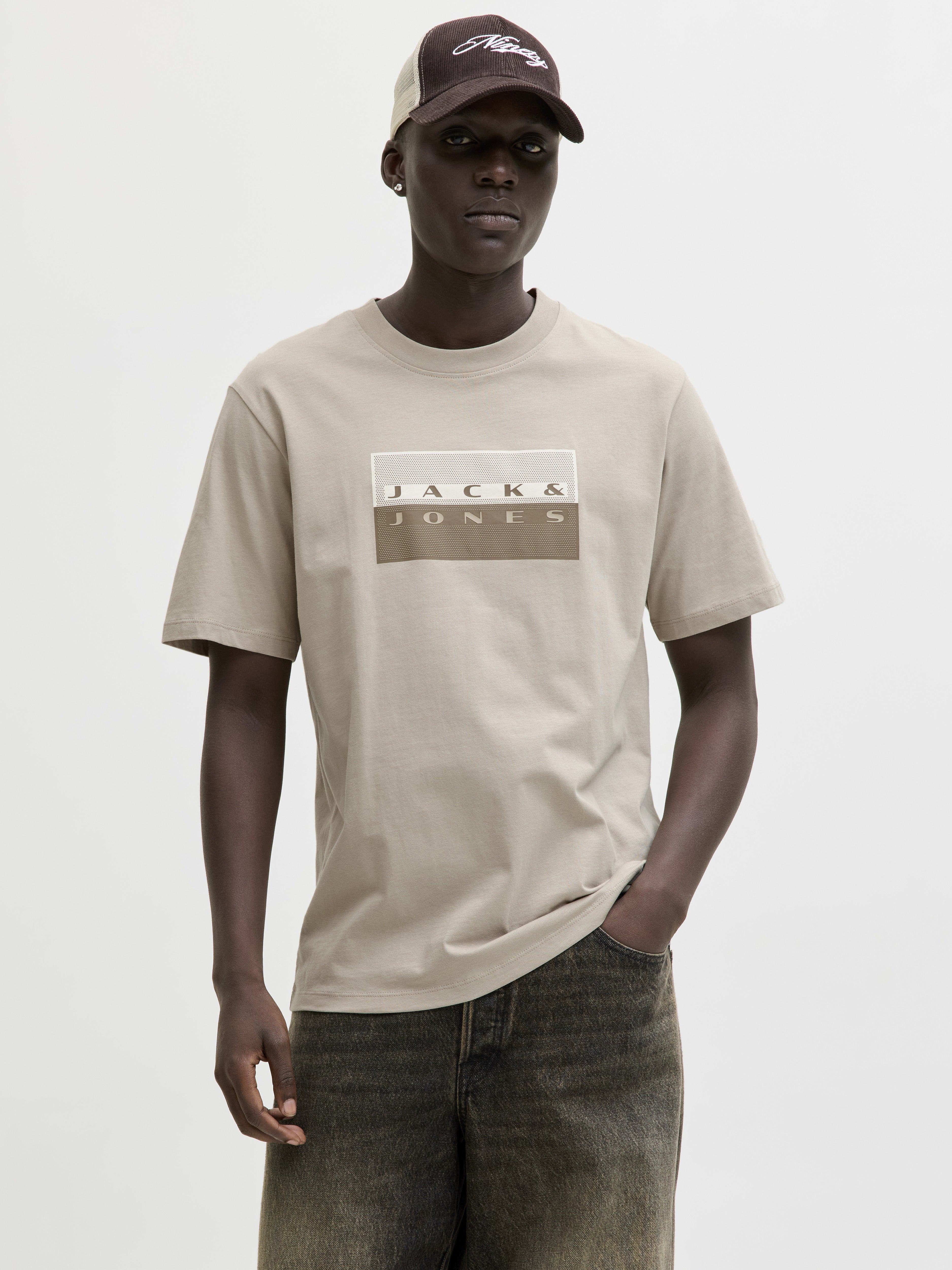 Jack & Jones Herren T-Shirts kurz Pure Cashmere