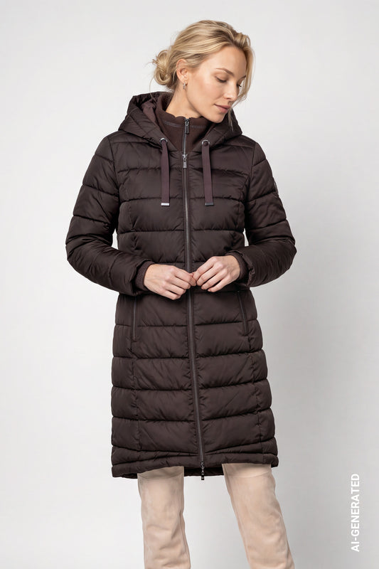 Monari Damen Mantel  Black Coffe