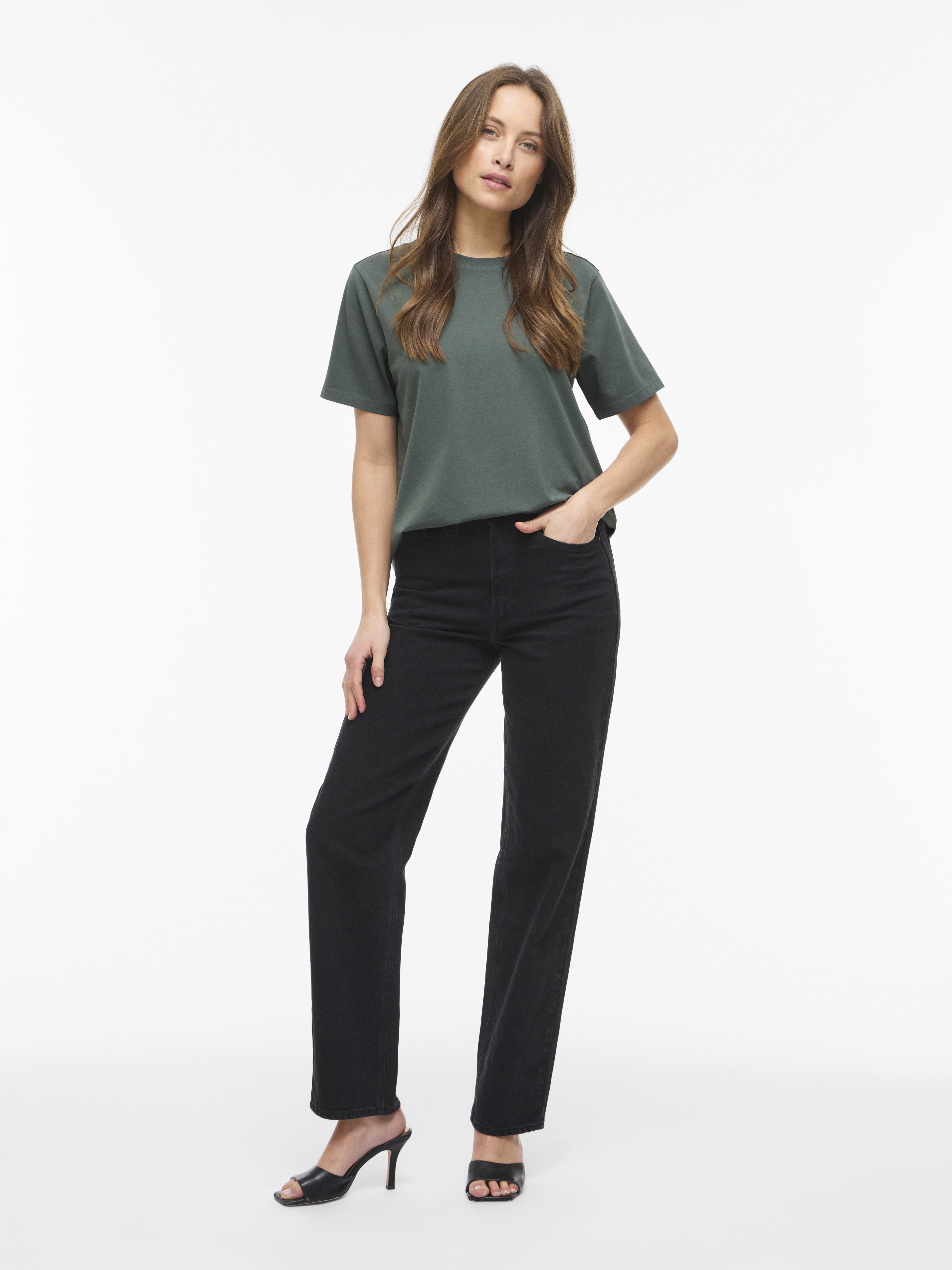 Vila Damen T-Shirts Balsam Green