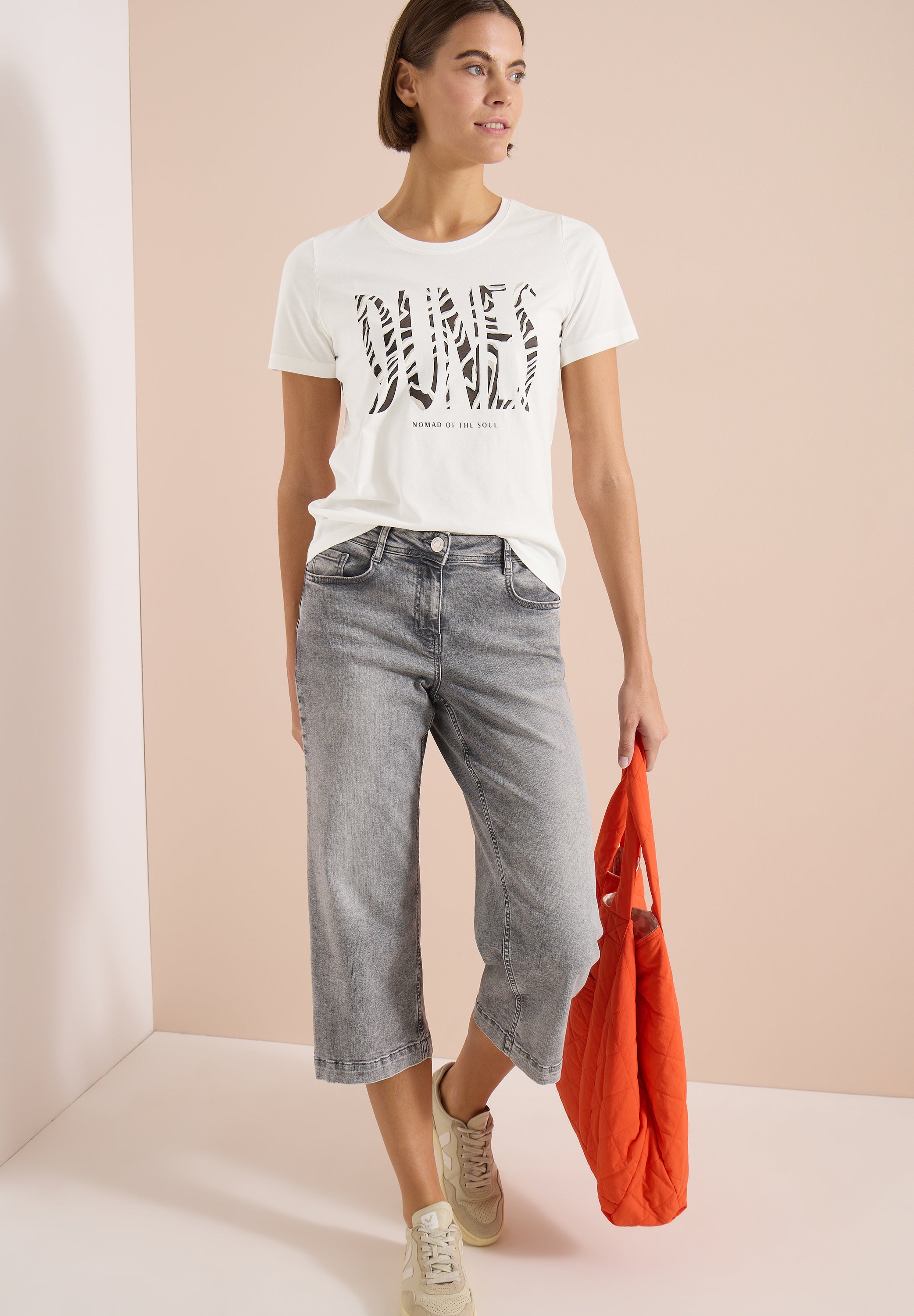 Cecil Damen T-Shirts  Vanilla W
