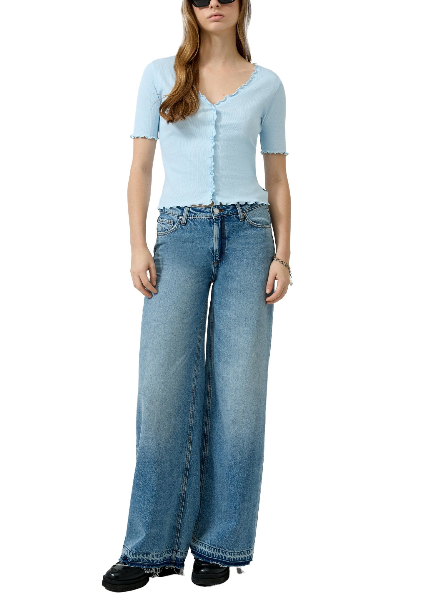 QS by S.Oliver Damen T-Shirts Blue