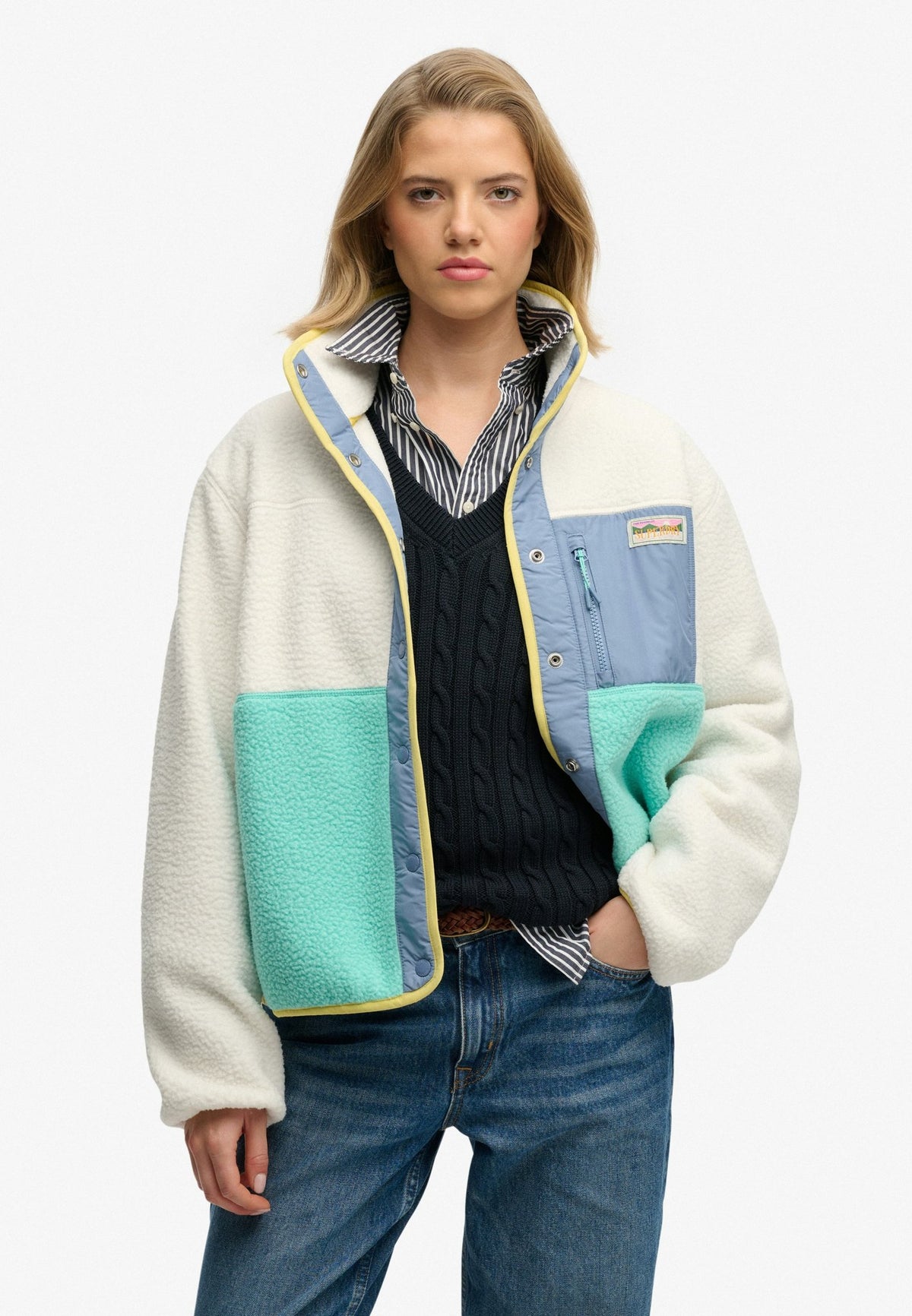 Superdry Damen Sweatjacken D Off White