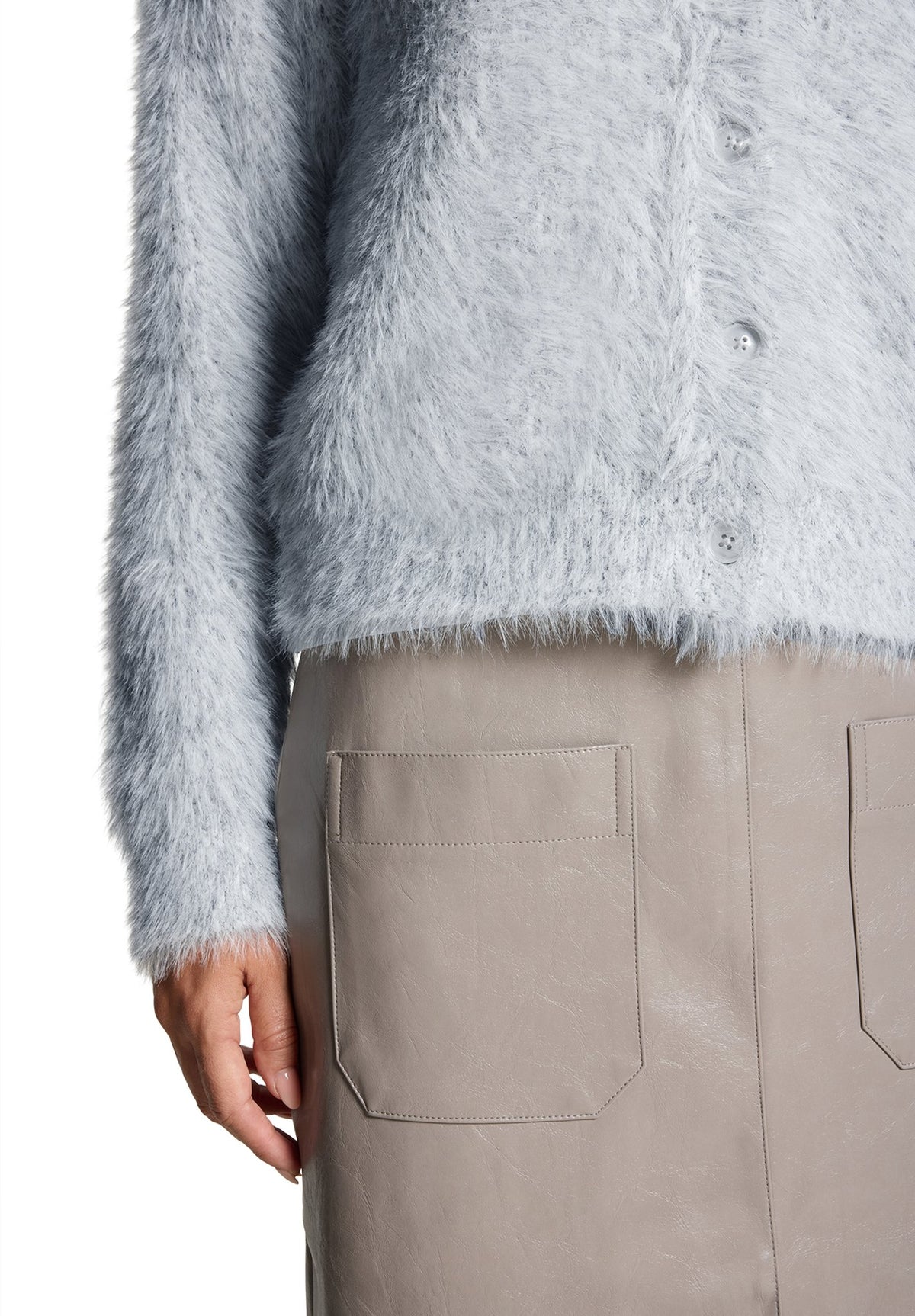 Cartoon Damen Strickjacken Middle Grey Mel