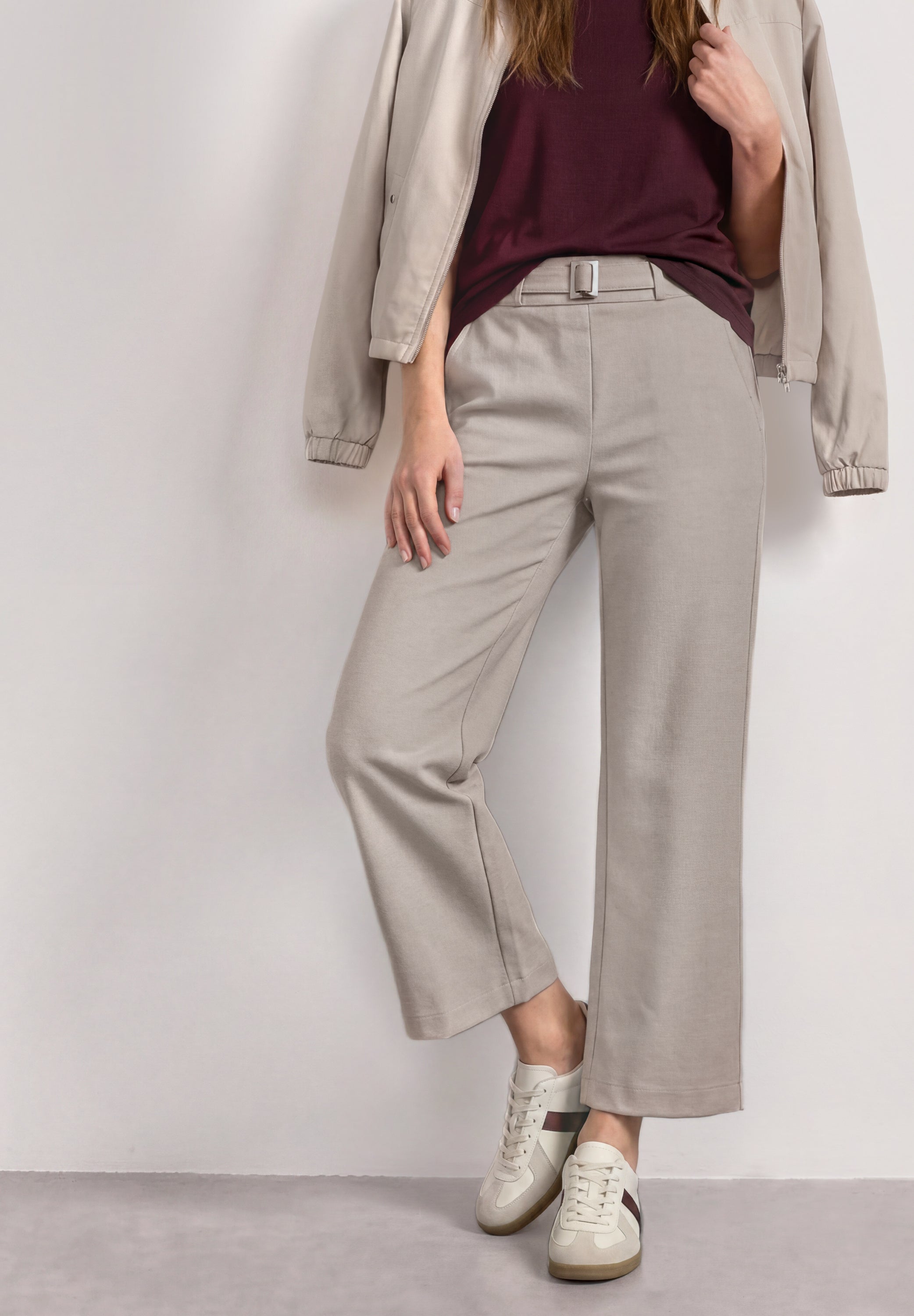 Street One Damen Hosen  Clay Sand