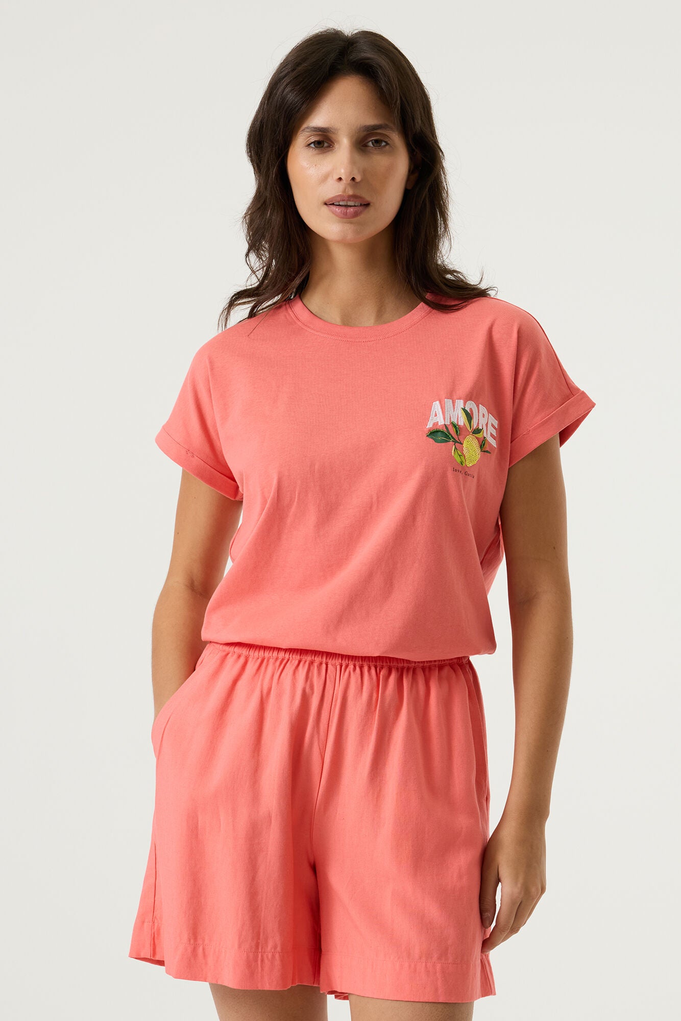 Garcia Damen T-Shirts Coral Crush