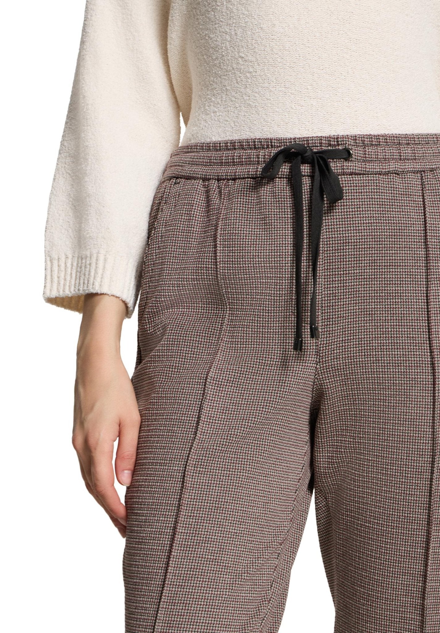 Betty & Co Damen Hosen Grey/Dark Red