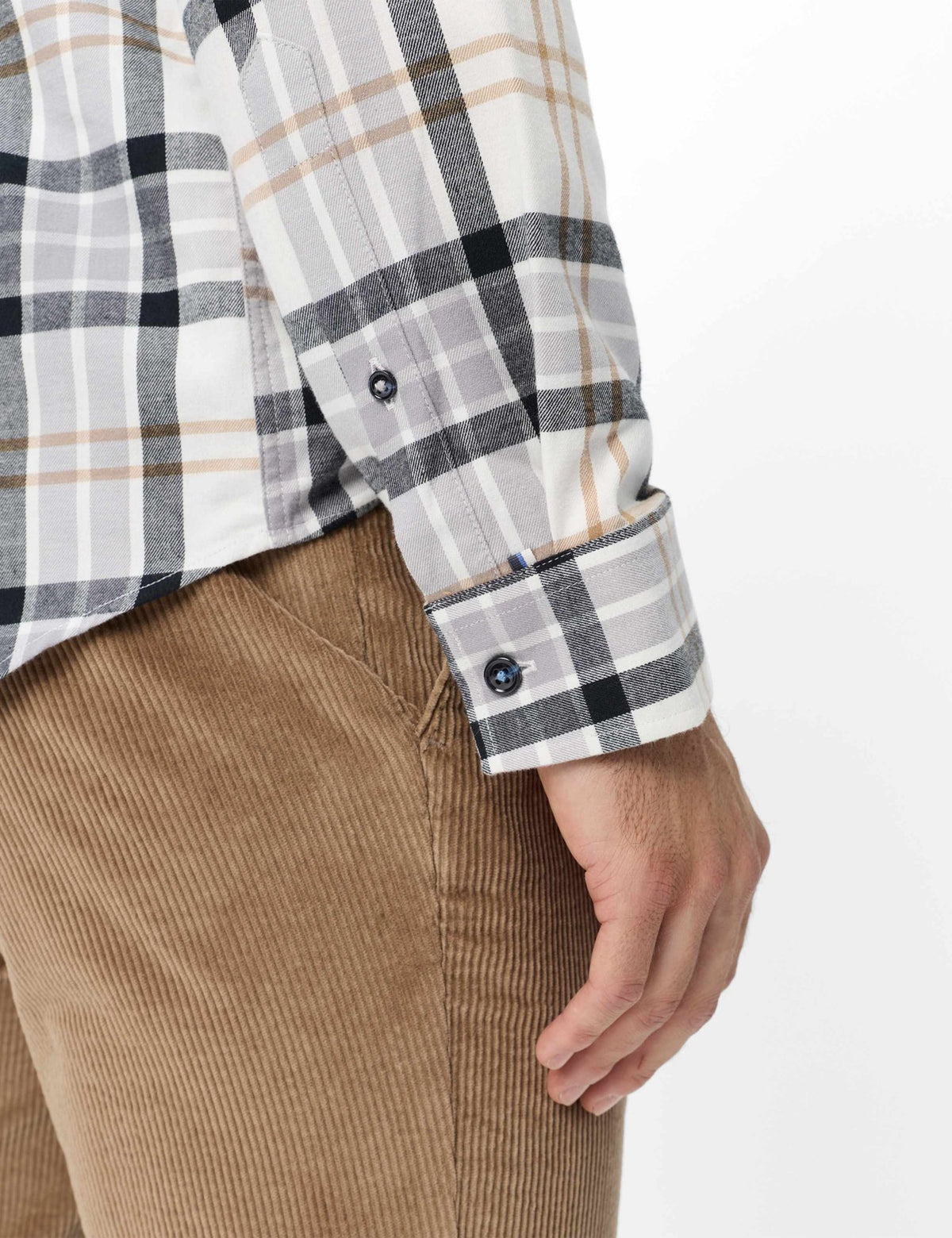 Brax Herren Hemden Chalk White
