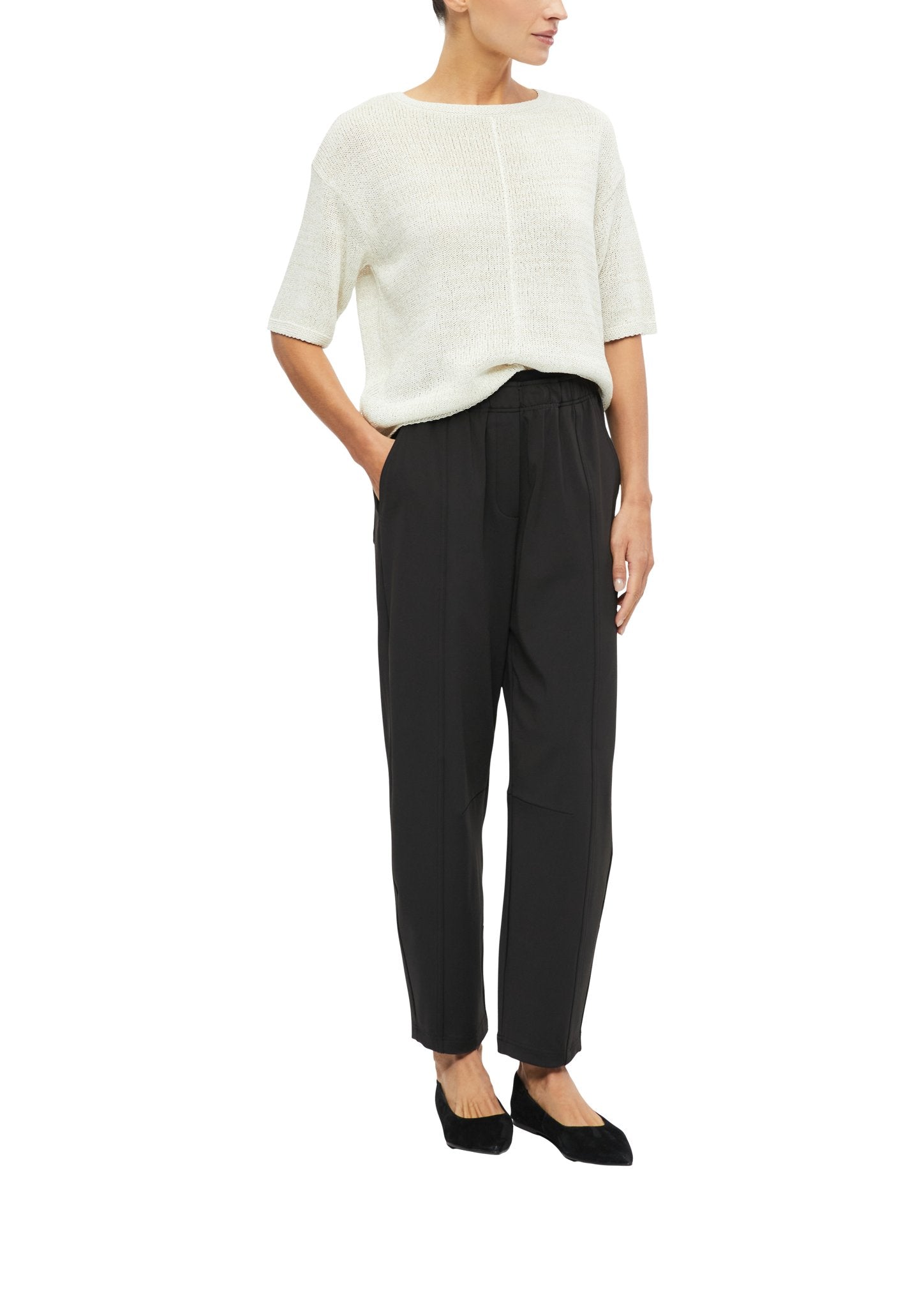 S. Oliver black Damen Hosen  Grey/Black