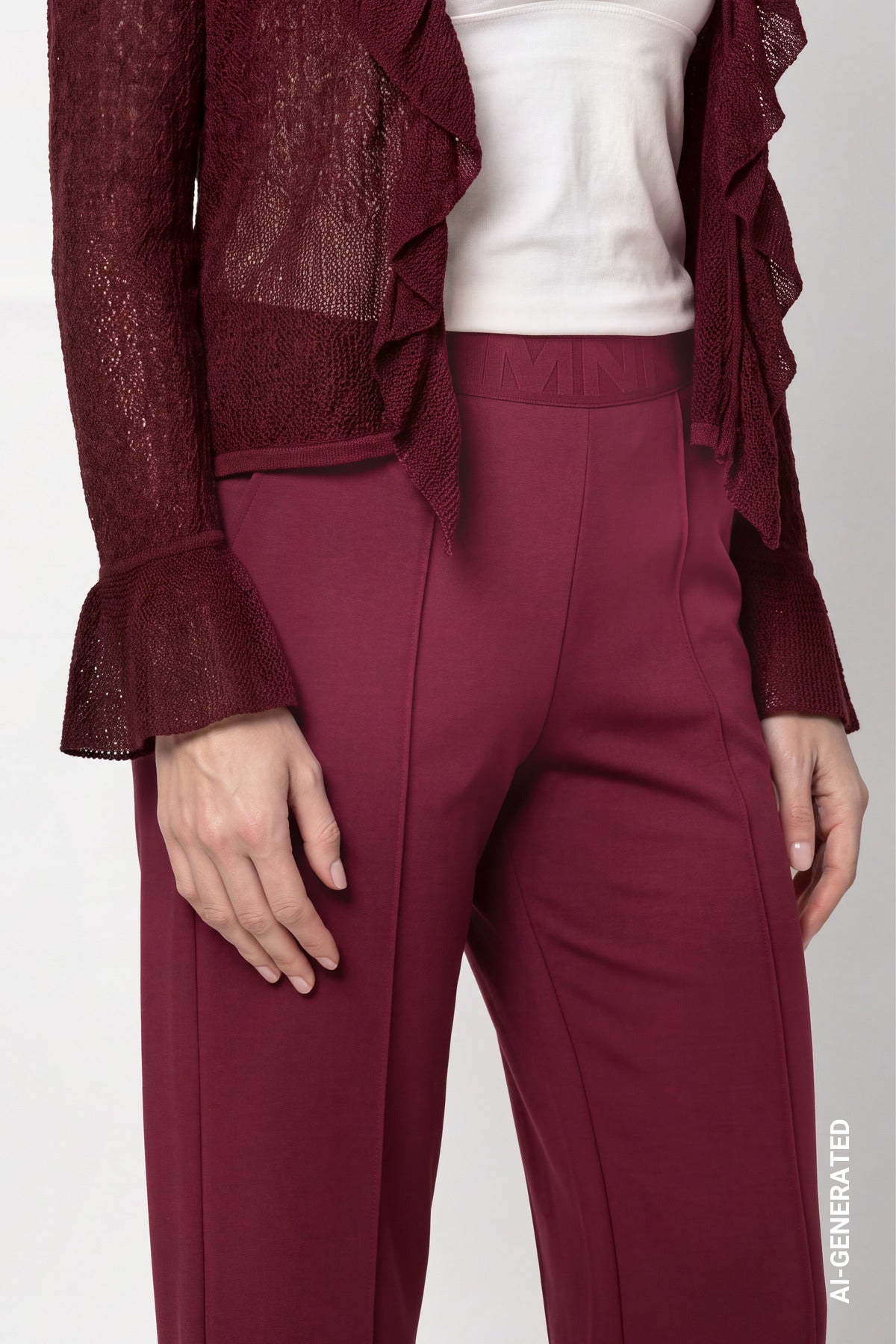 Monari Damen Hosen  Dark Bordea