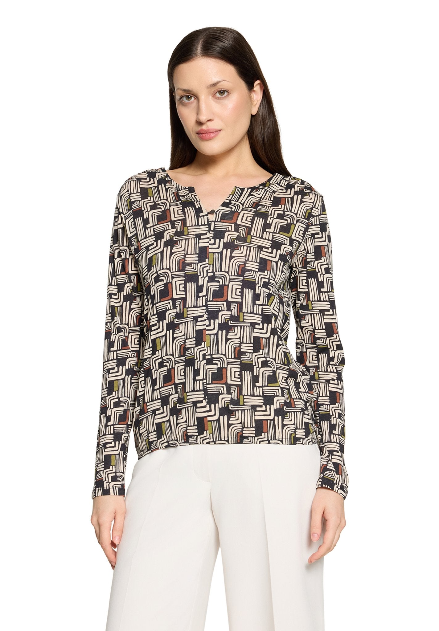 Betty & Co Damen T-Shirts Black/Cream