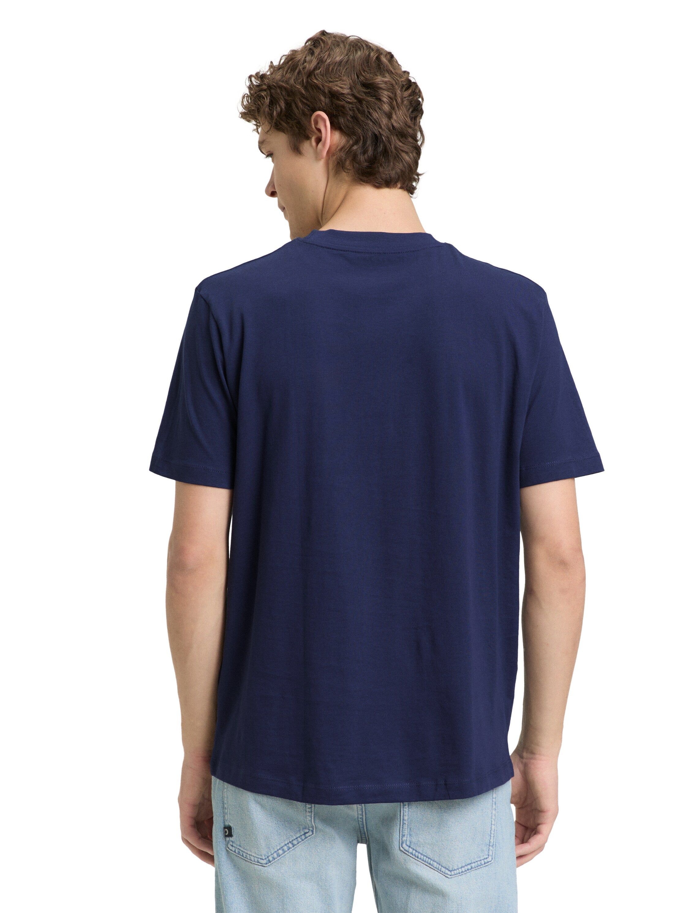 Tom Tailor denim Herren T-Shirts kurz Dark Blueberry