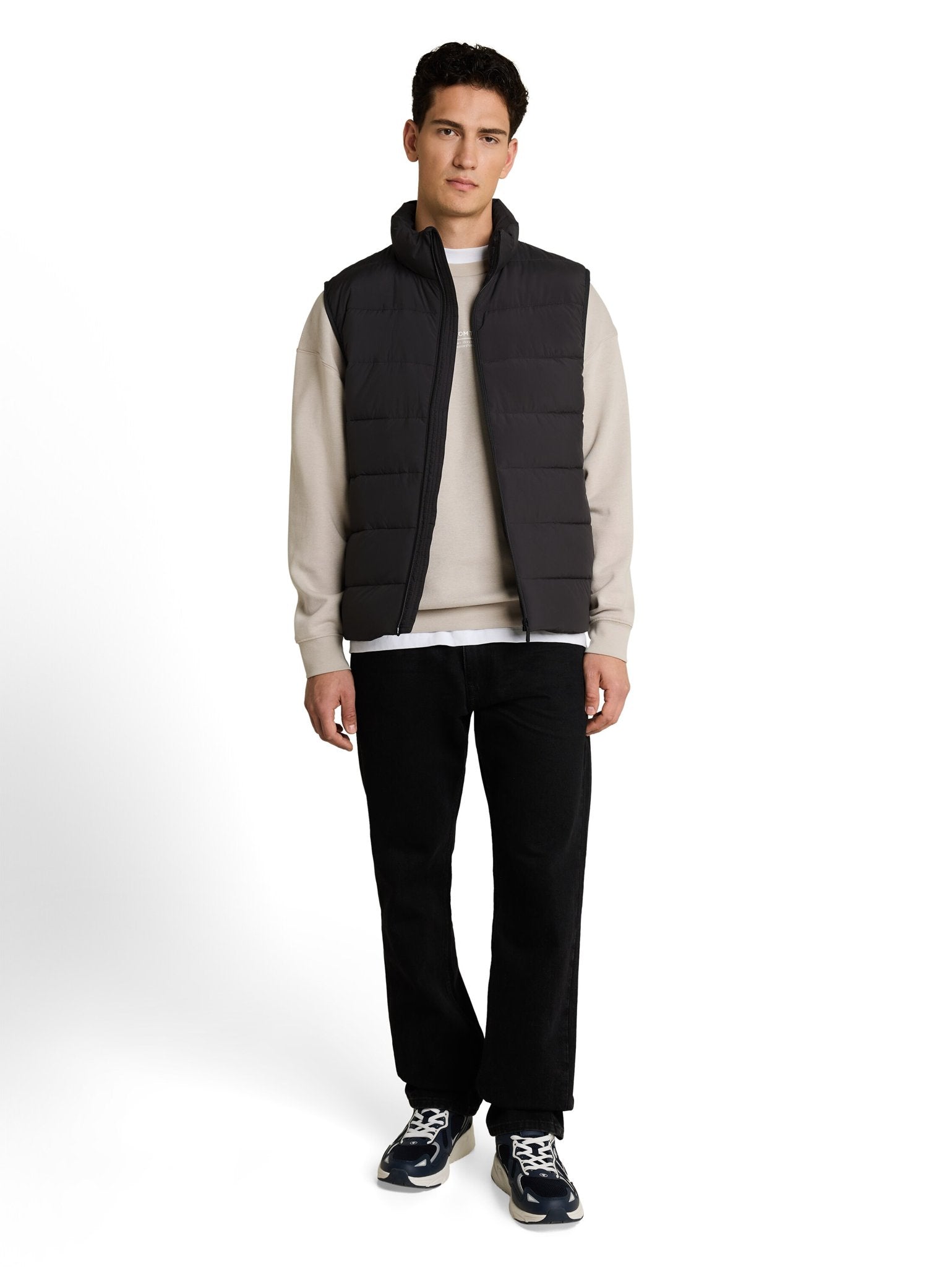 Tom Tailor denim Herren Westen Coal Mine Grey