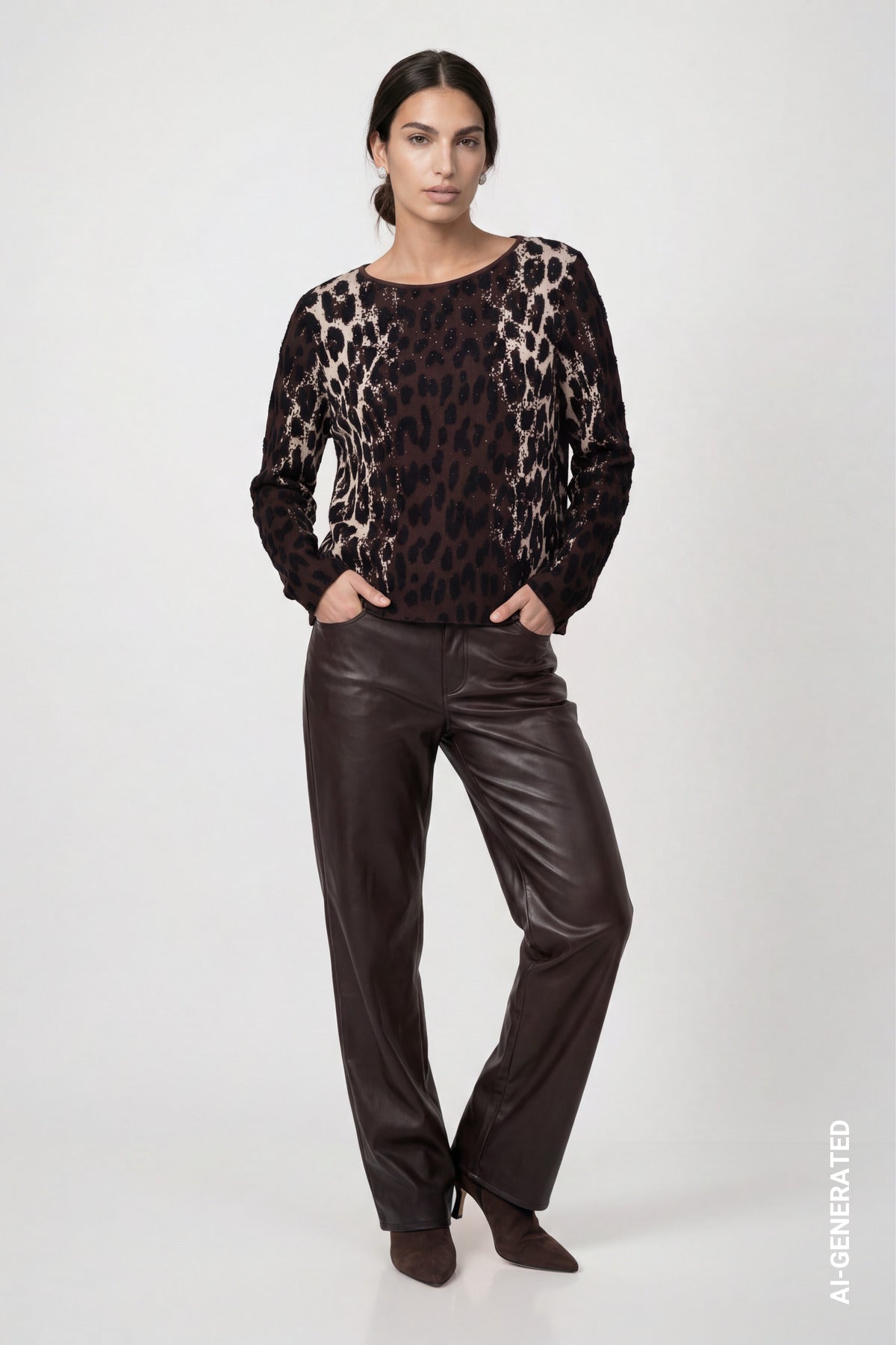 Monari Damen Pullover  Black Coffe