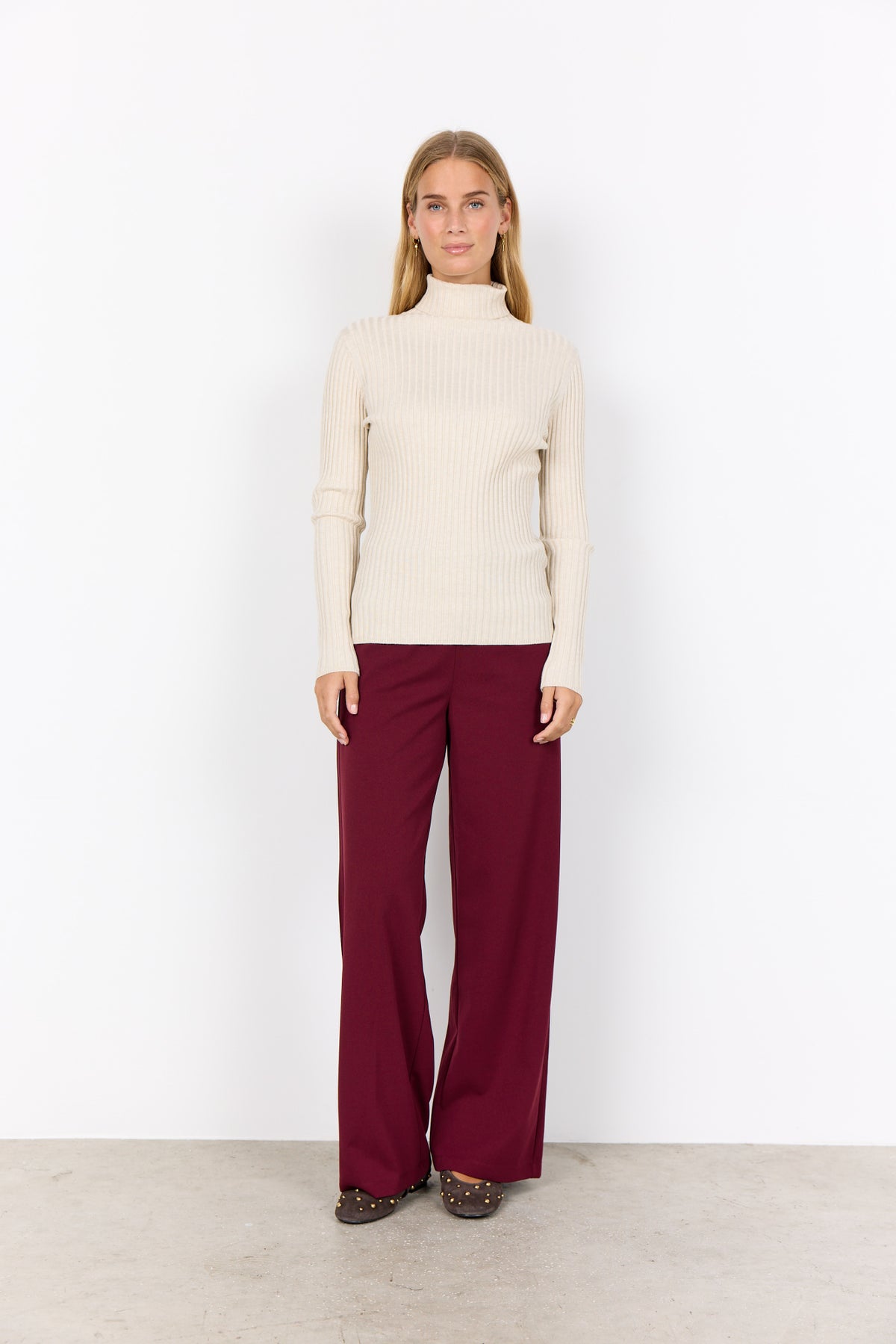 Soya Concept Damen Pullover Cream Melange