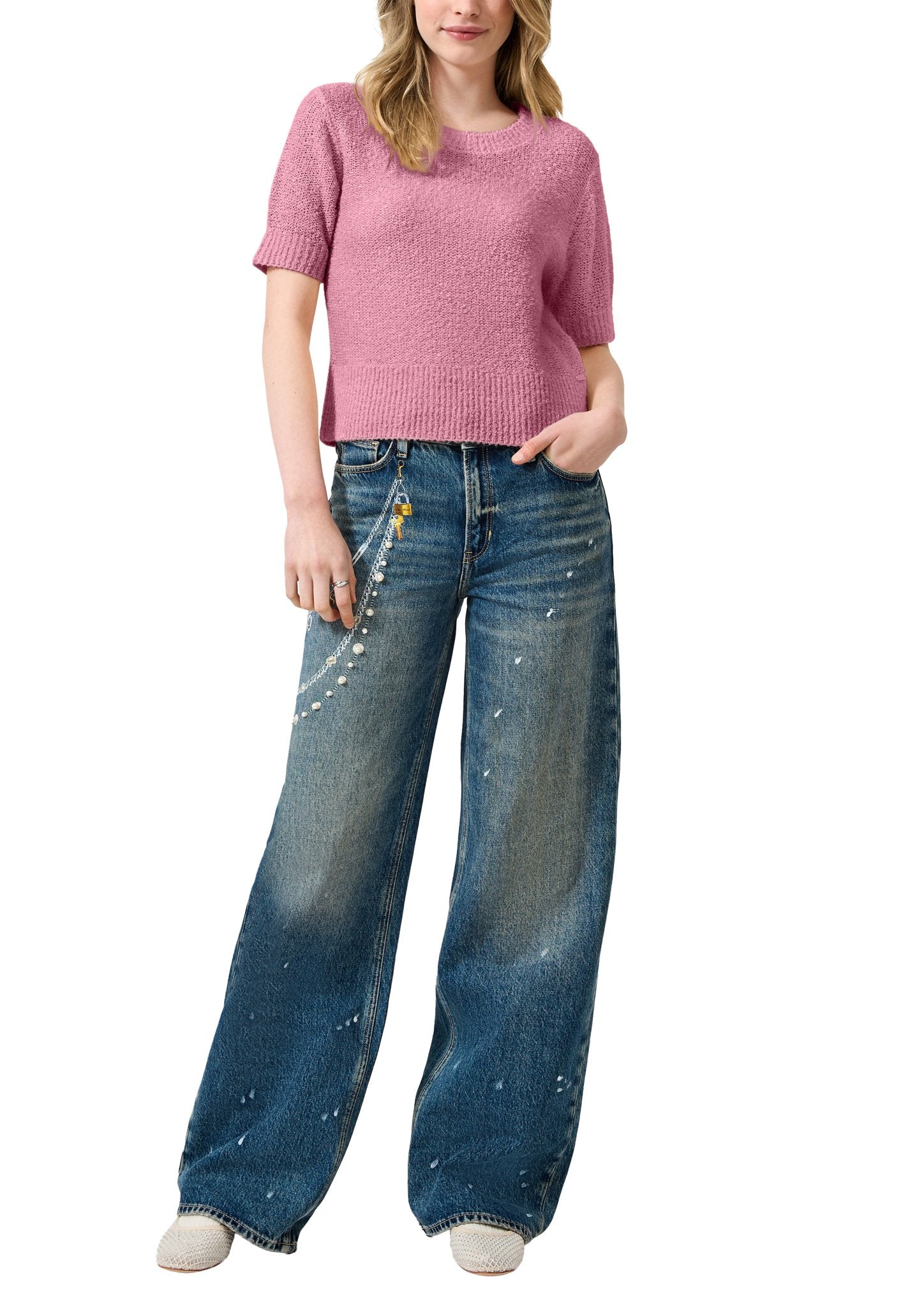 QS by S.Oliver Damen Pullover W Lilac/Pink