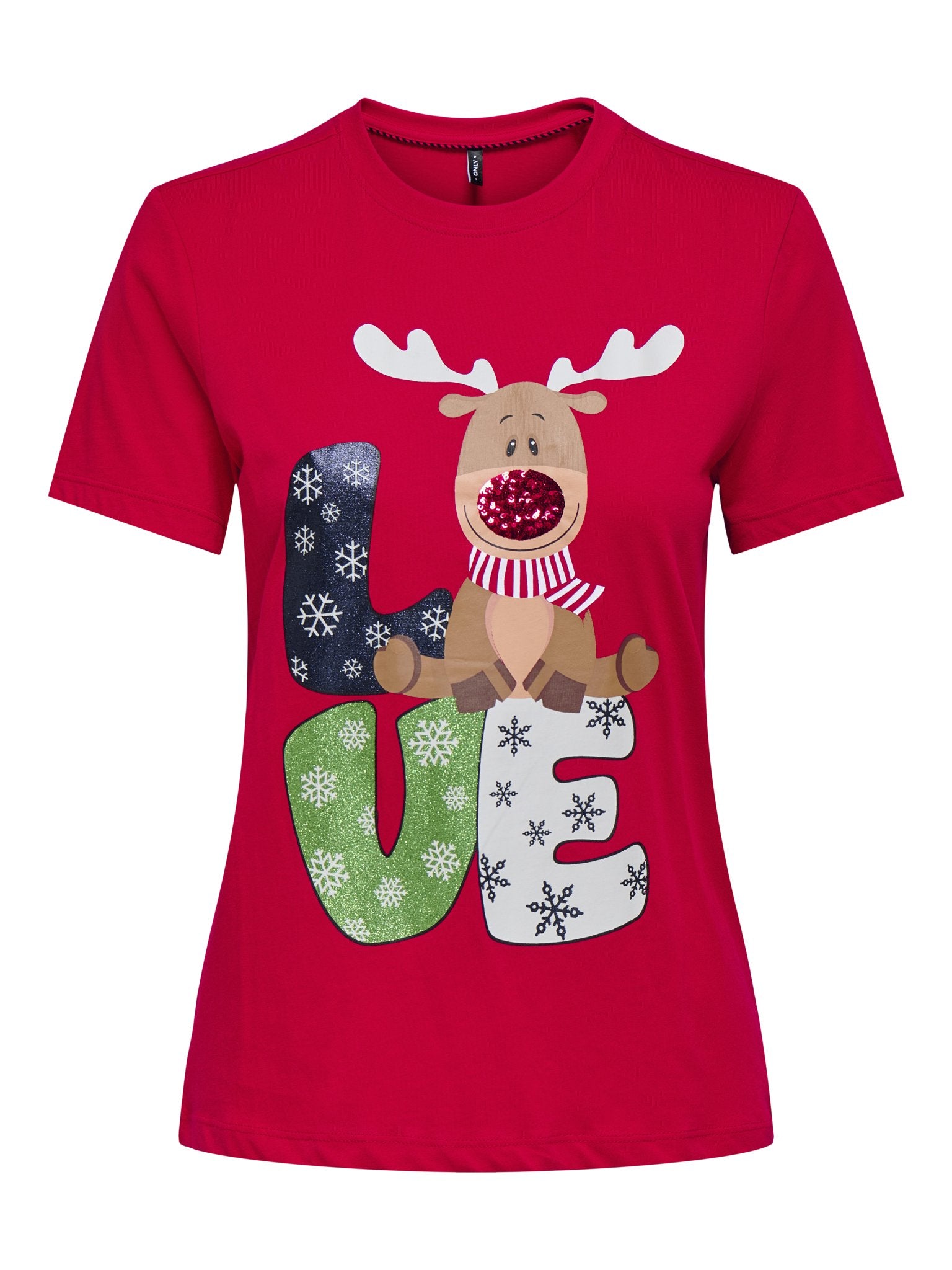 Only Damen T-Shirts Urban Red/Yrsa