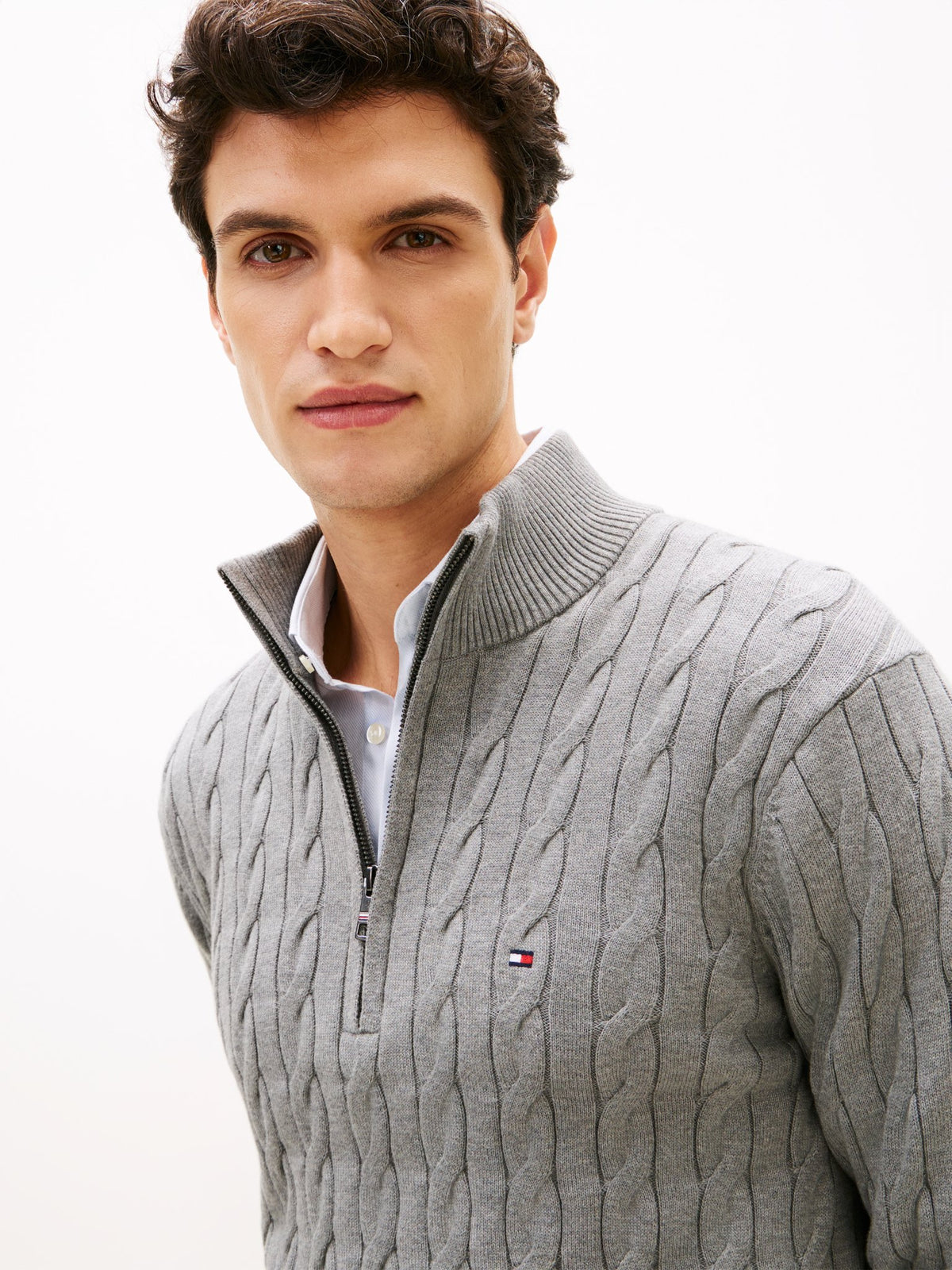 Tommy Hilfiger Herren Pullover P Grey