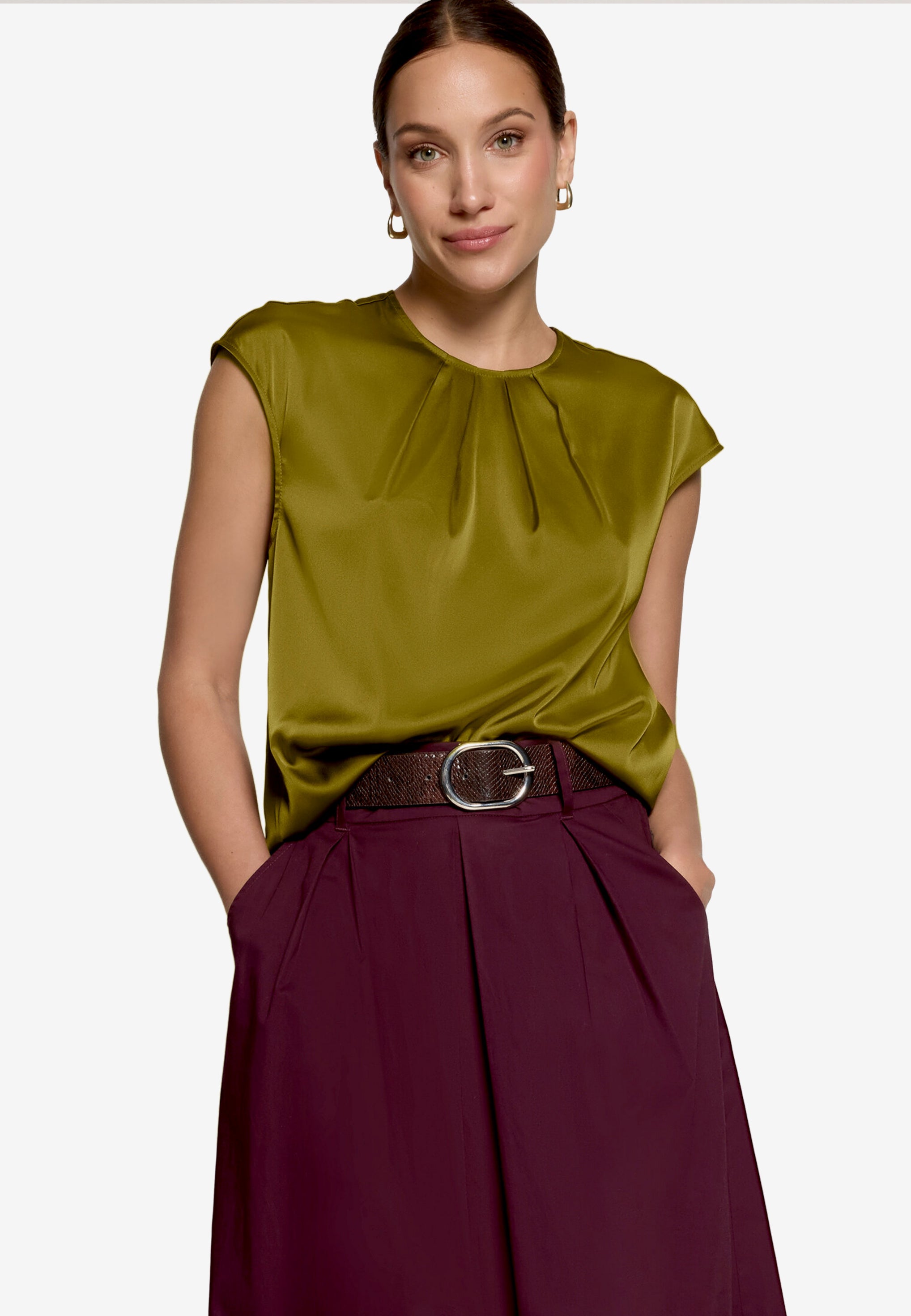 Zero Damen Blusen Fir Green