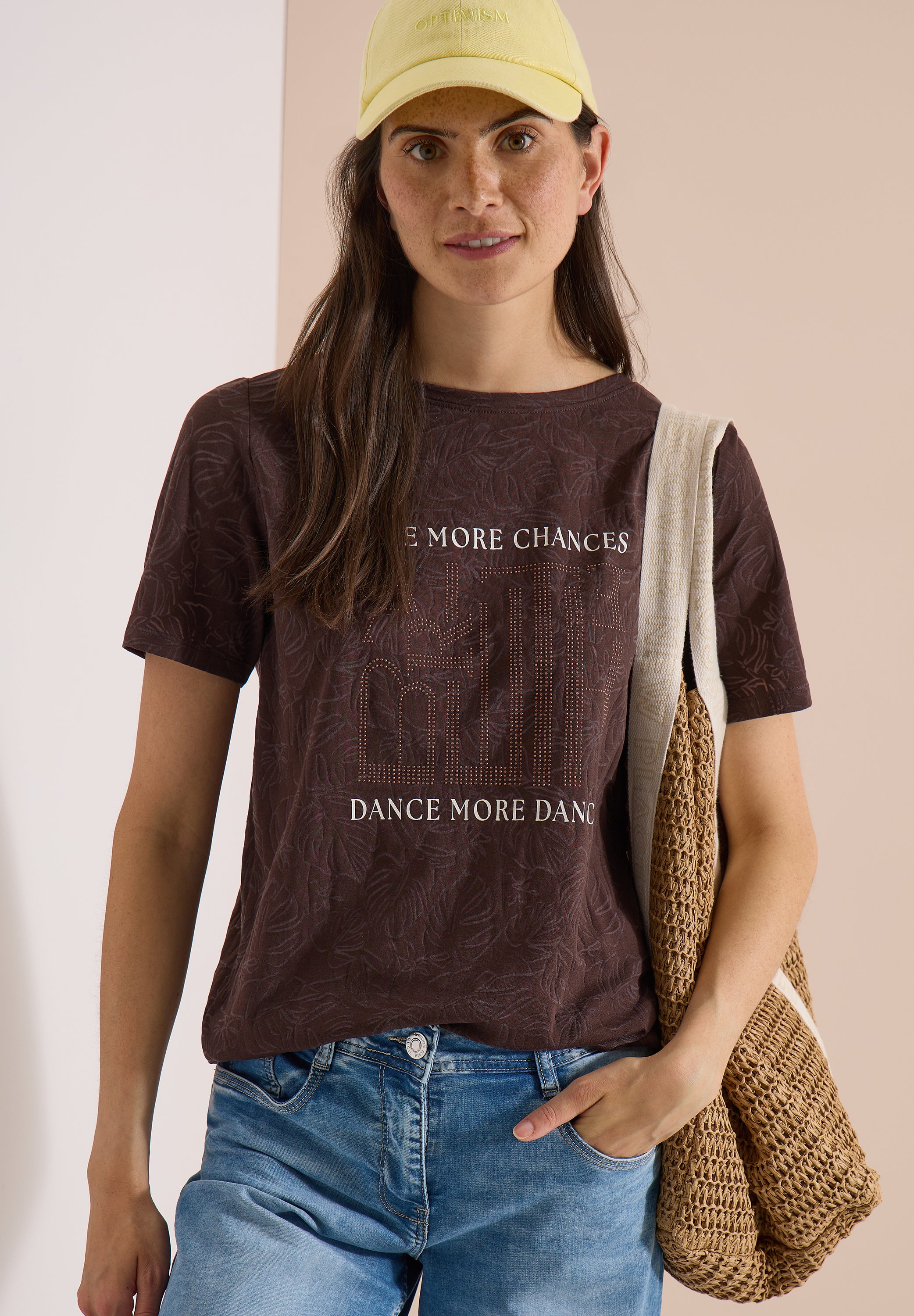Cecil Damen T-Shirts  Brown Cac