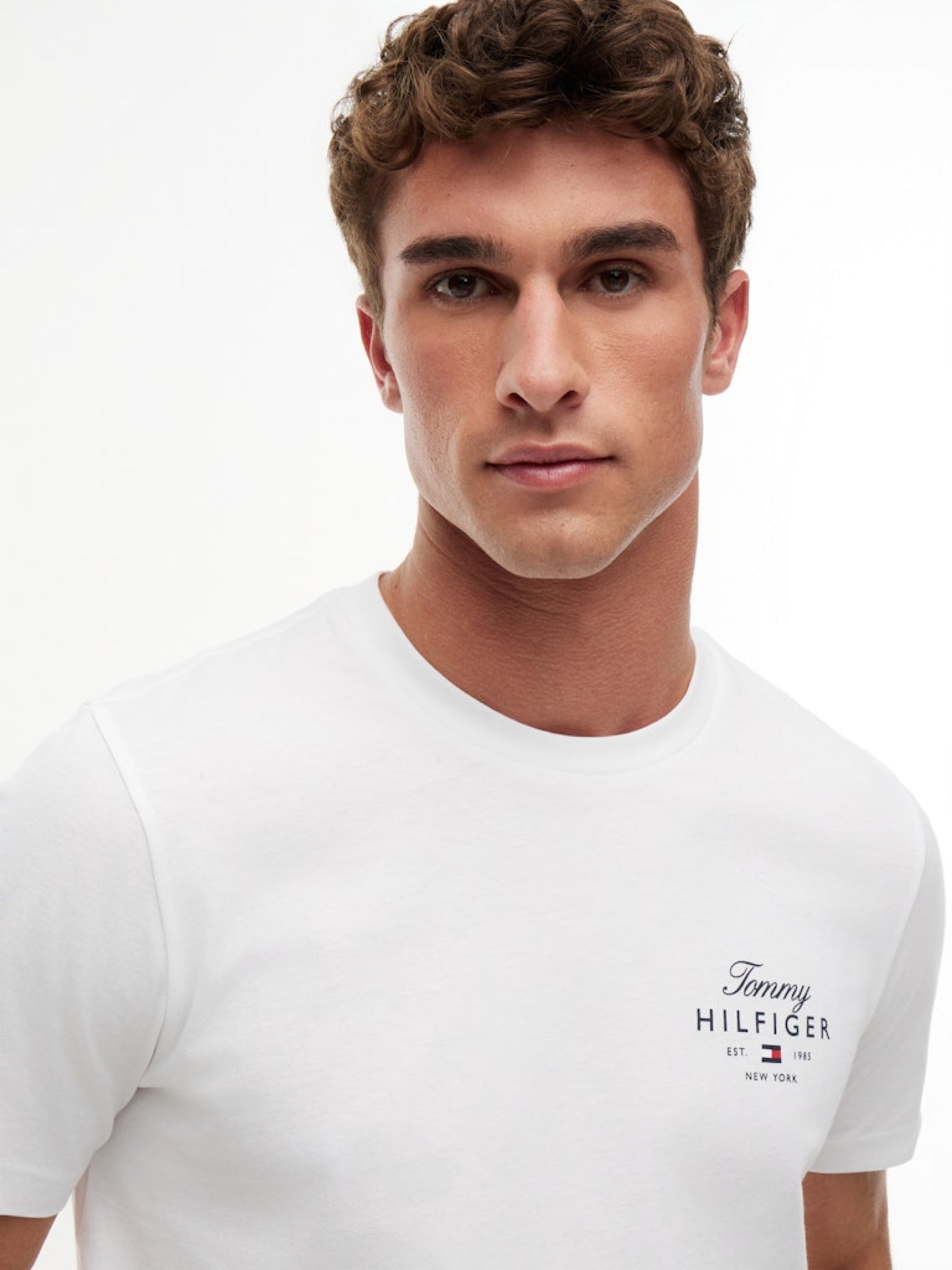 Tommy Hilfiger Herren T-Shirts kurz Ybr White
