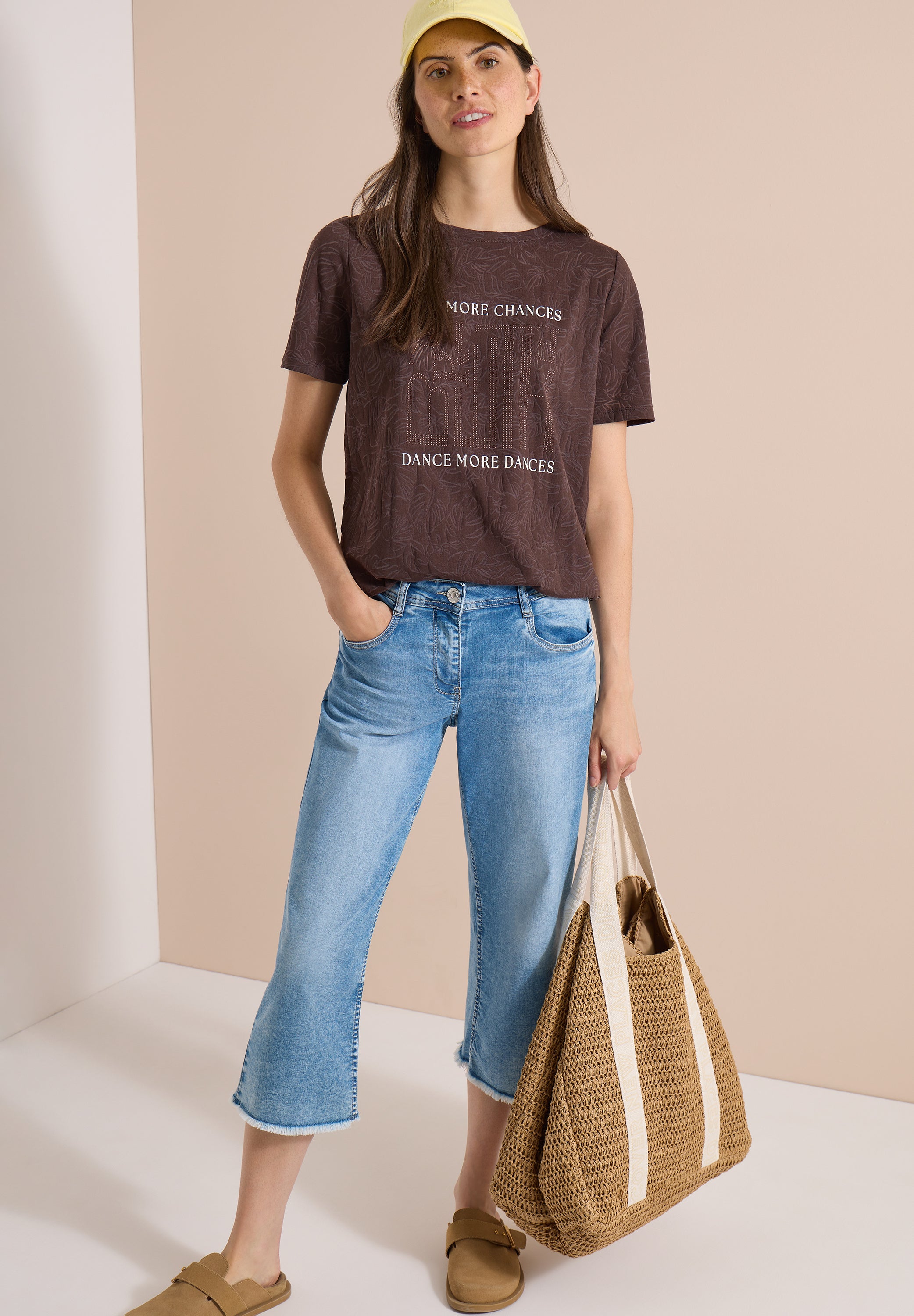 Cecil Damen T-Shirts Brown Cac