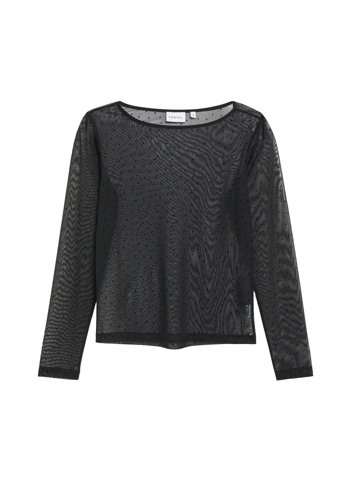 Comma Damen T-Shirts A Grey/Black