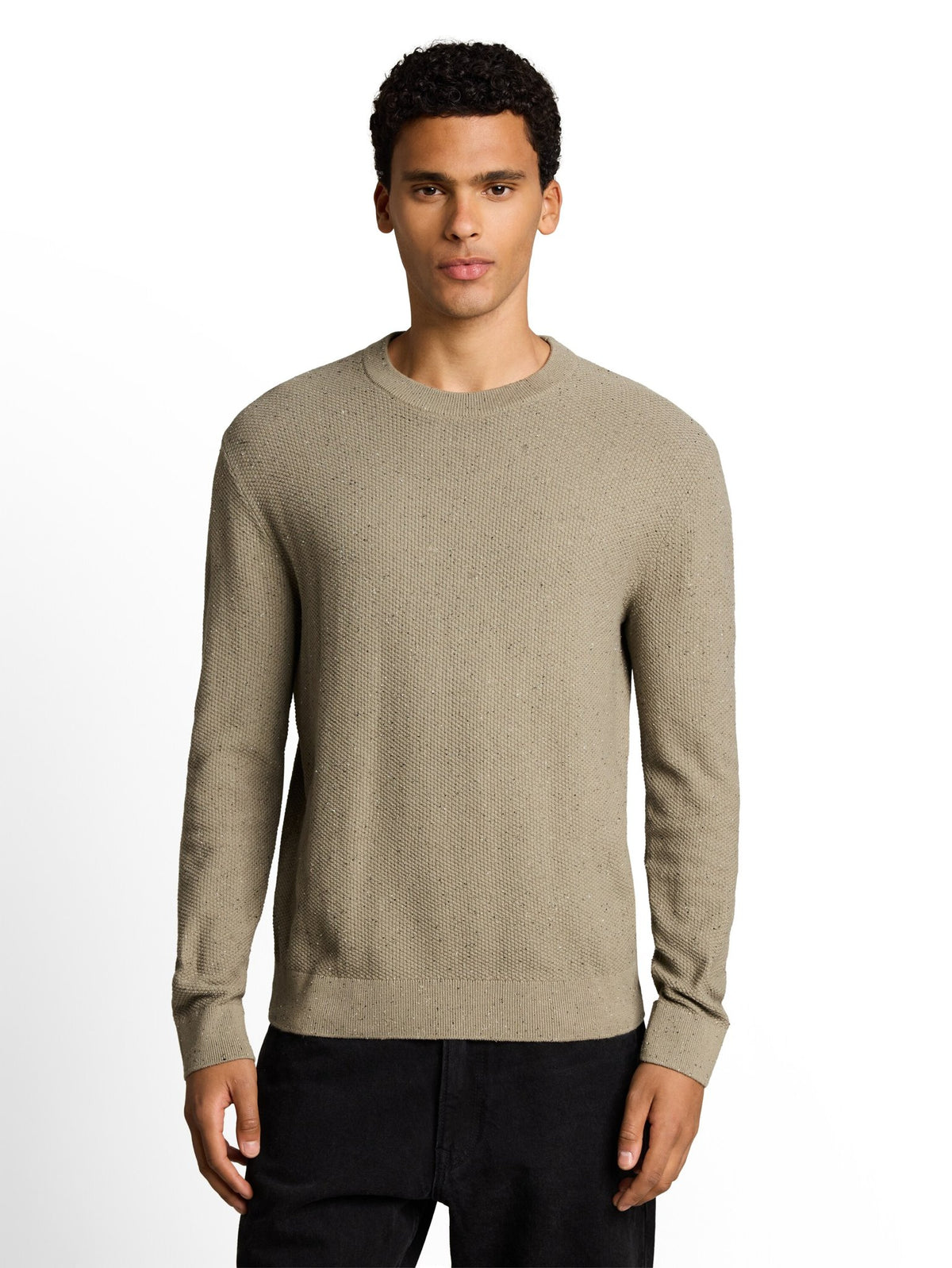 Tom Tailor denim Herren Pullover Dark Sage Neps
