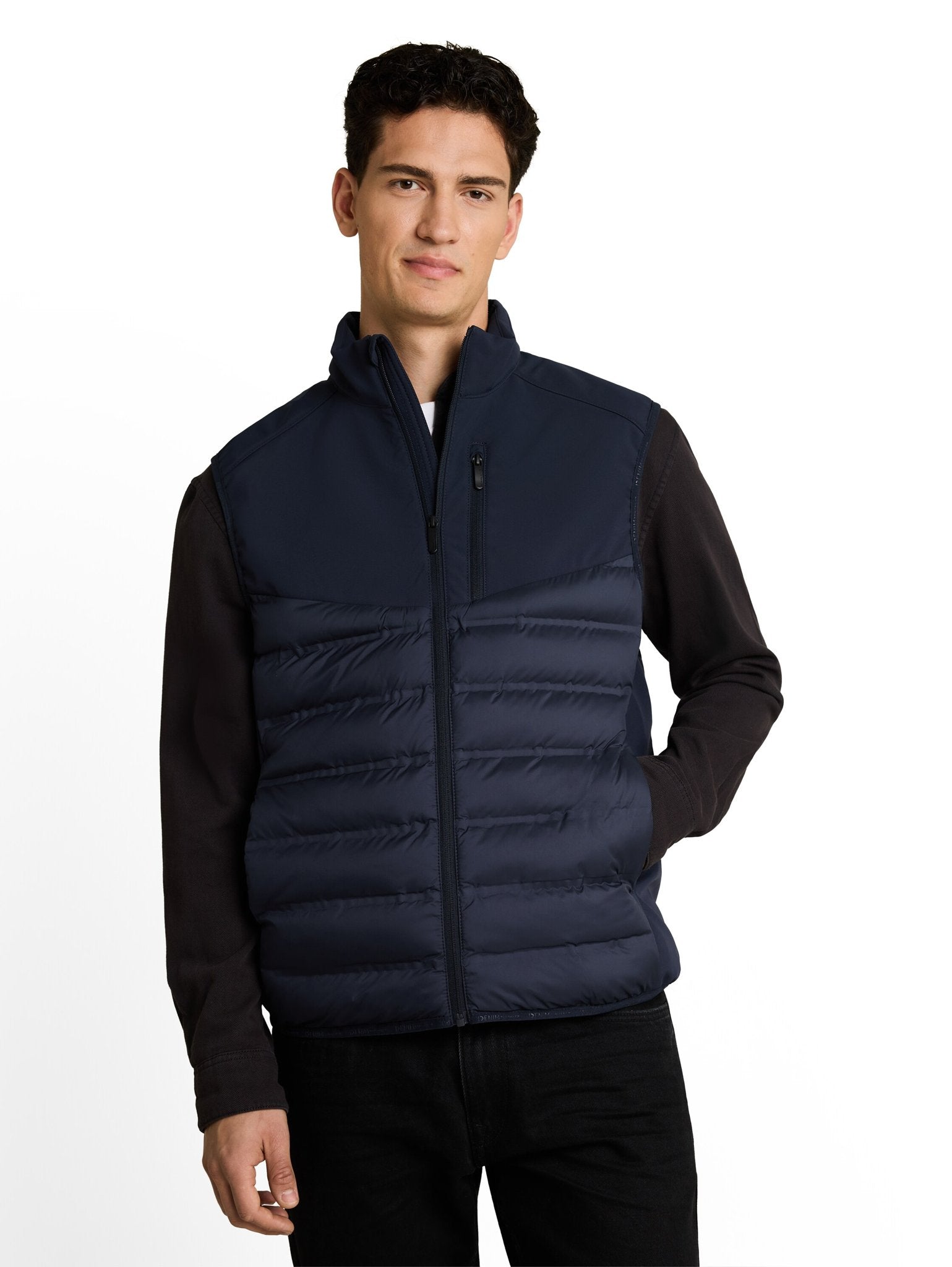 Tom Tailor denim Herren Westen Sky Captain Blu