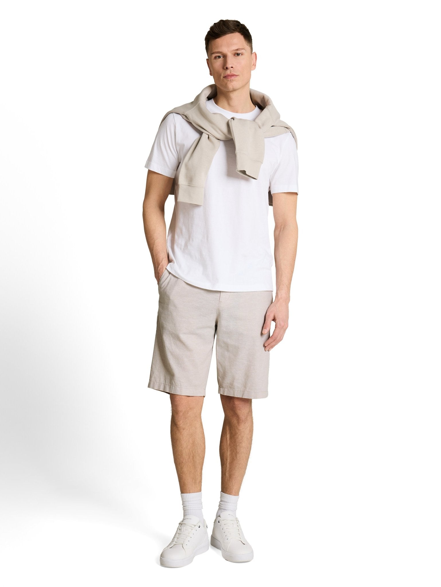 Tom Tailor denim Herren Shorts Muted Grey Cham