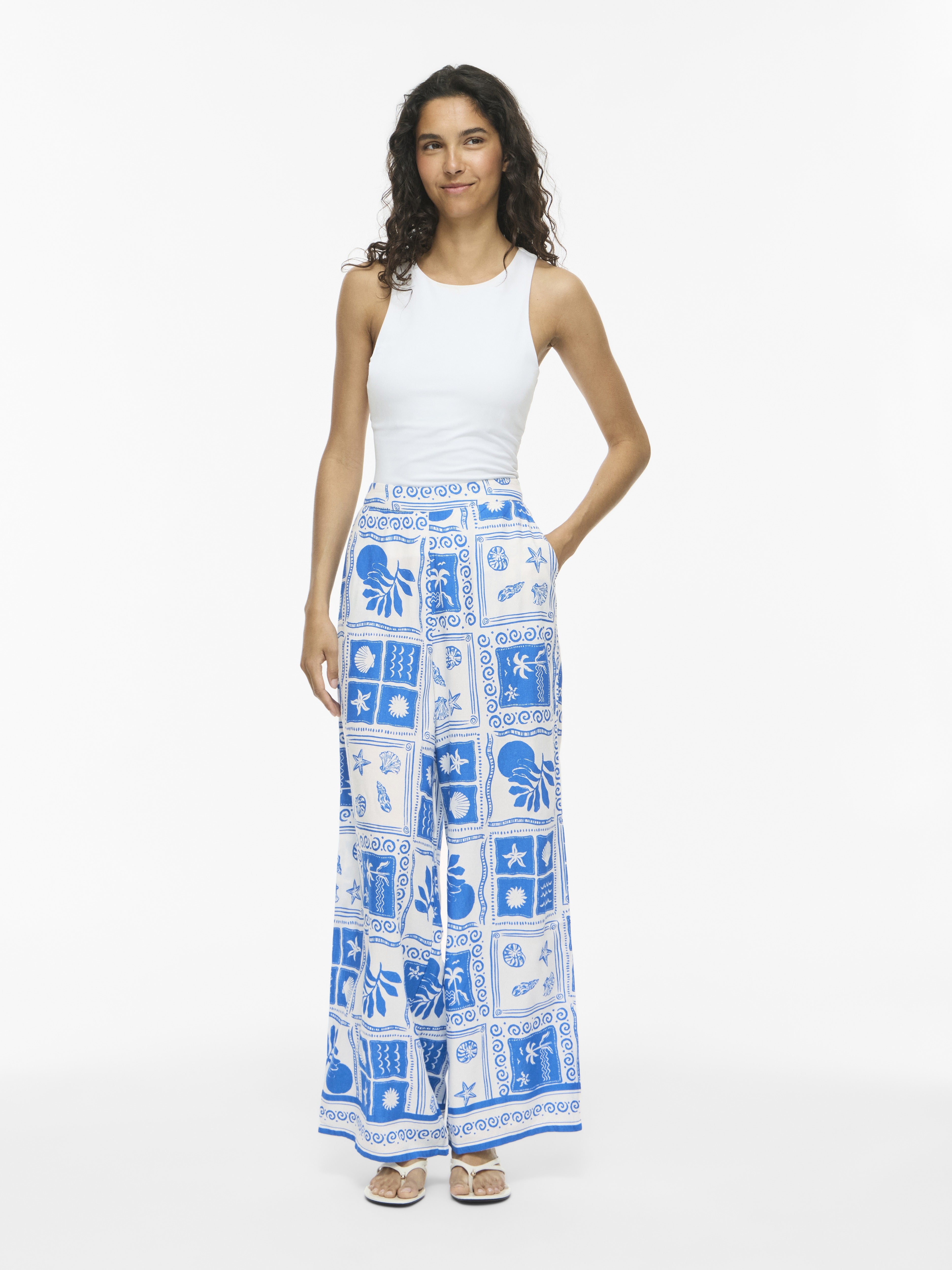 Vila Damen Hosen Victoria Blue/S