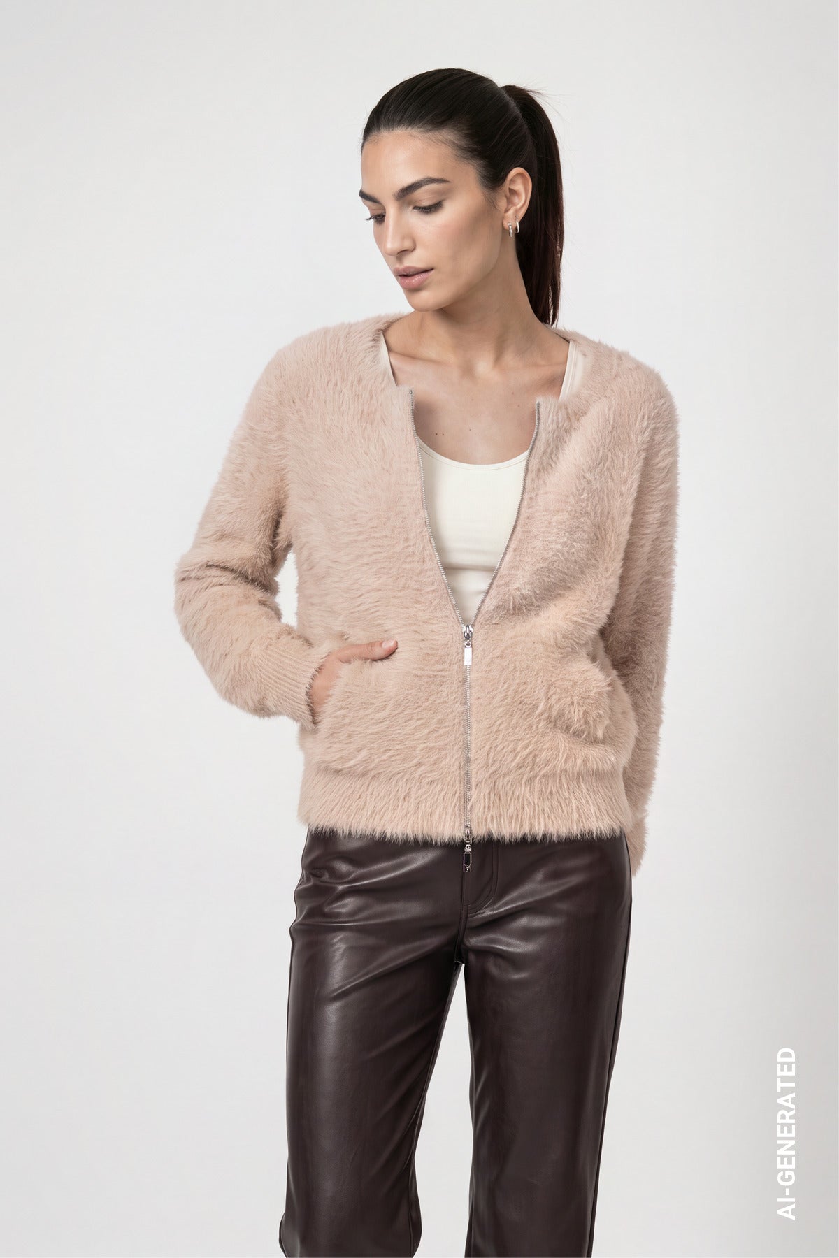 Monari Damen Strickjacken  Cappuccino
