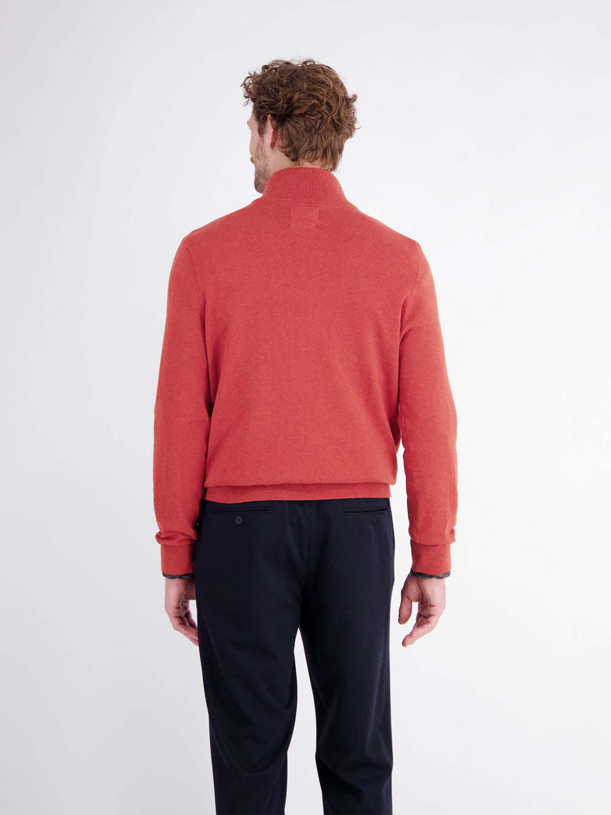 Lerros Herren Pullover Muted Red Melan