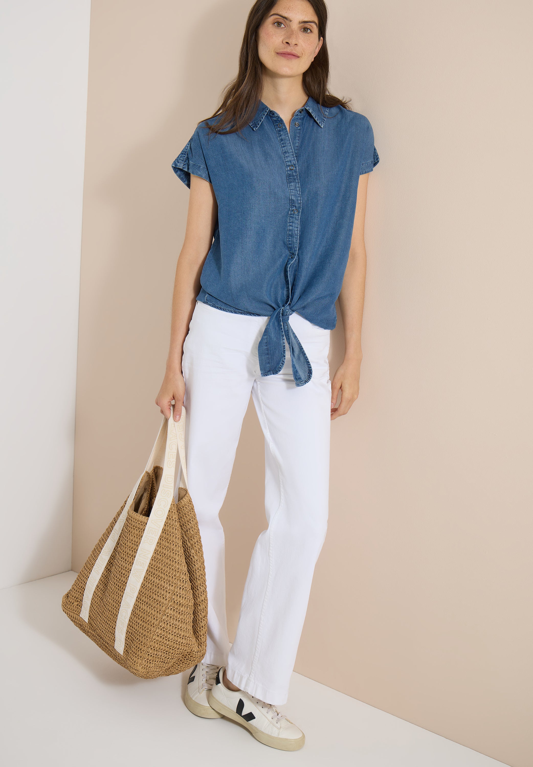 Cecil Damen Blusen  Mid Blue