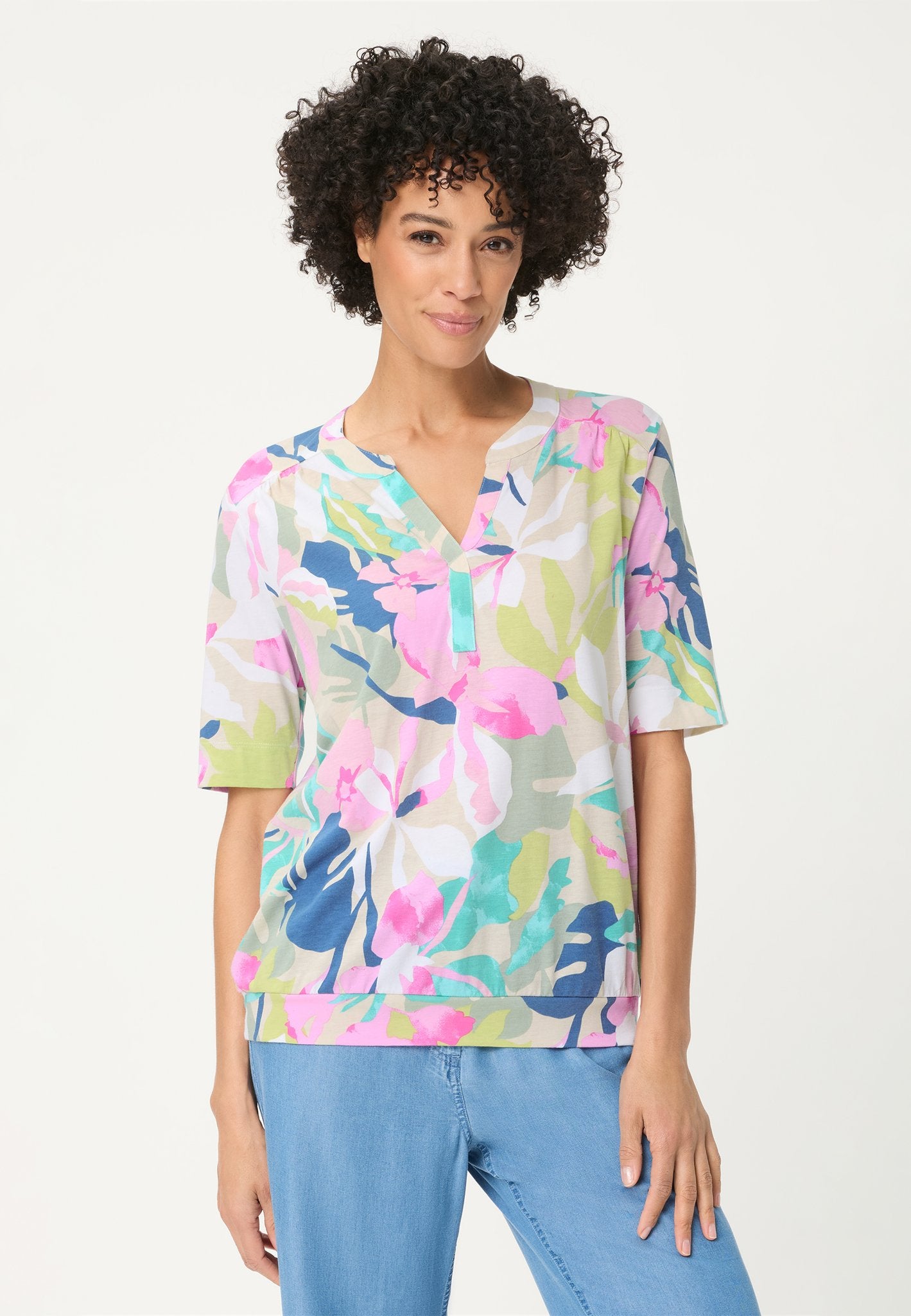 Olsen Damen T-Shirts  Pool Blue